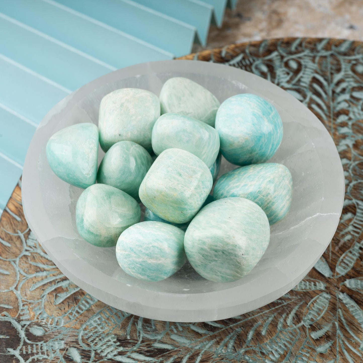 Aquamarine Crystal Tumble Stone - Authentic Polished Stone for Meditation, Spiritual Gifts, Chakra Healing, Reiki, & Energy Work