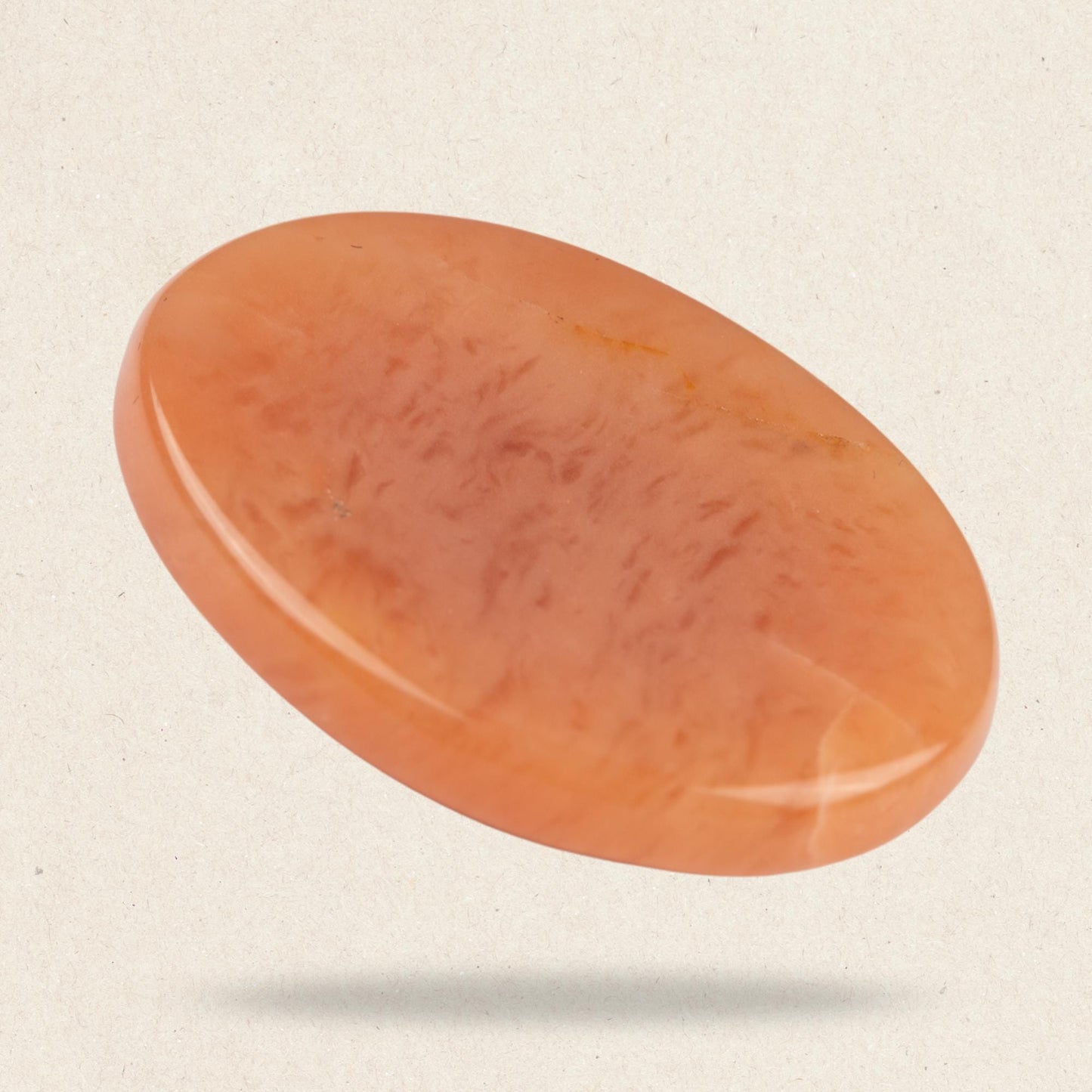 Peach Aventurine Worry Stone for Anxiety Relief, Healing Crystals, Natural Energy Healing Thumb Stone, Perfect Meditation & Spiritual Gift
