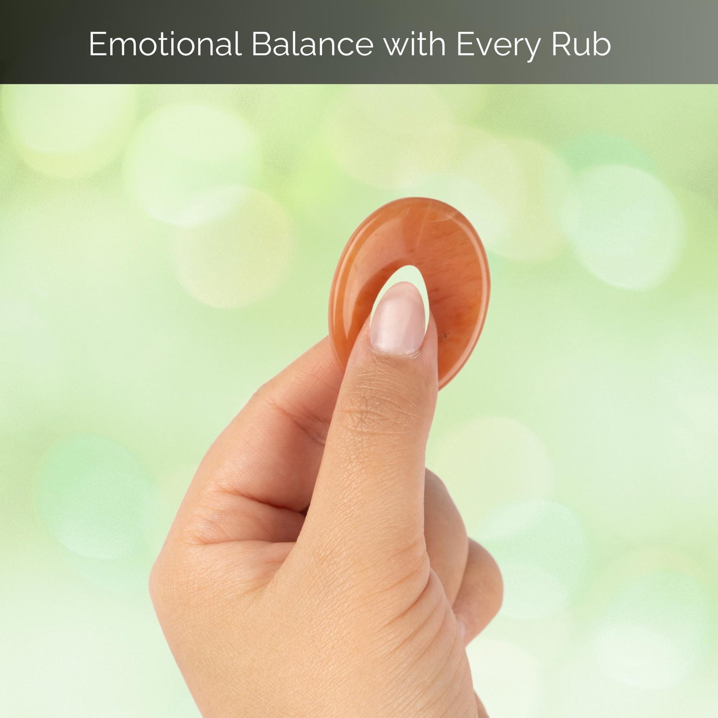 Peach Aventurine Worry Stone for Anxiety Relief, Healing Crystals, Natural Energy Healing Thumb Stone, Perfect Meditation & Spiritual Gift