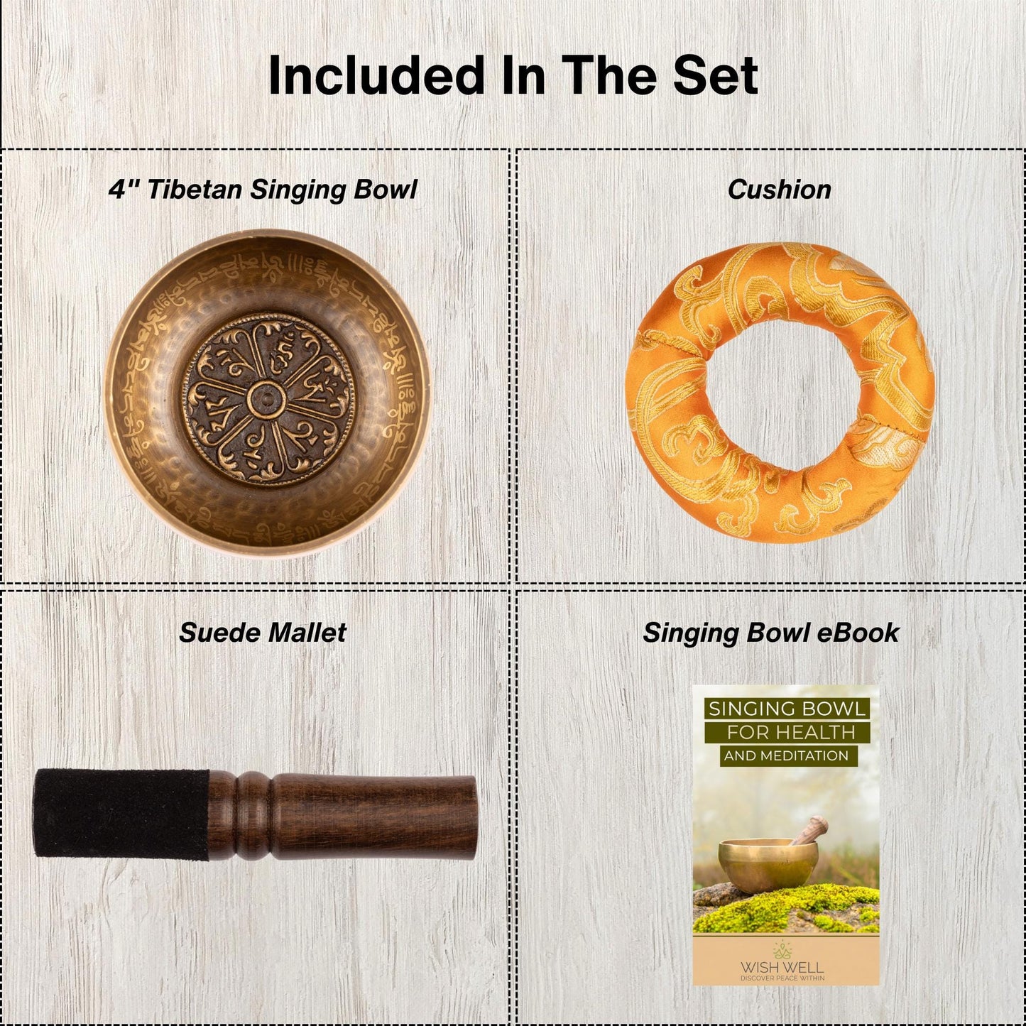 Tibetan Singing Bowl, Ohm Mani Mantra Design, Meditation Bowl, Sound Bowl Chakra Healing, Handcrafted Singing Bowl Set, Spiritual Gift