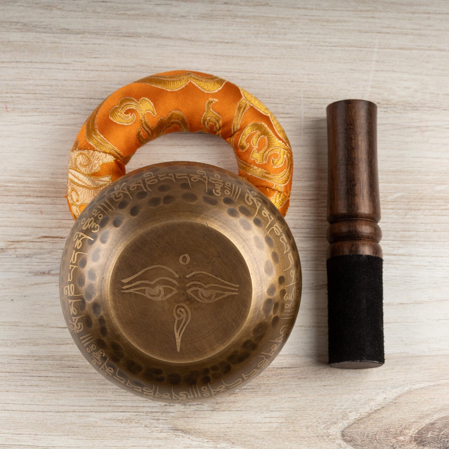 Tibetan Singing Bowl, Ohm Mani Mantra Design, Meditation Bowl, Sound Bowl Chakra Healing, Handcrafted Singing Bowl Set, Spiritual Gift