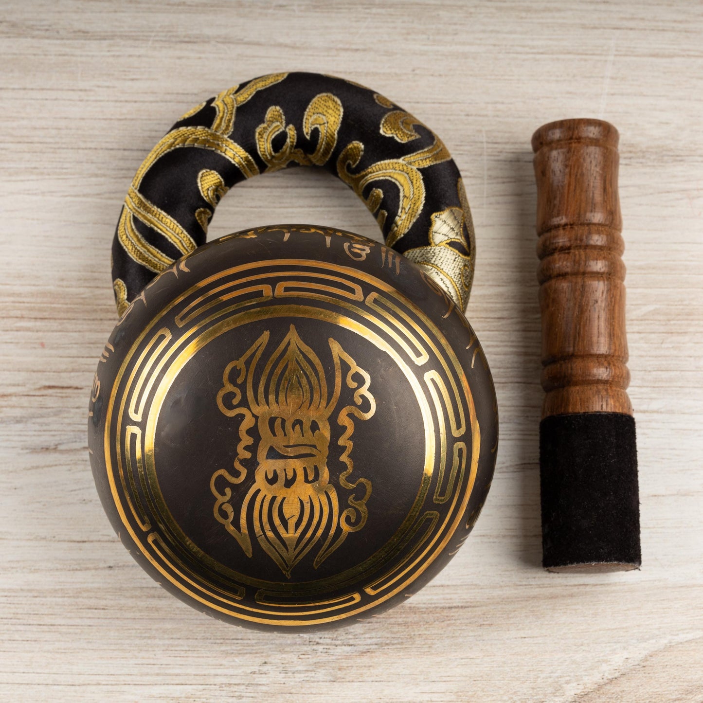 Tibetan Singing Bowl, Tibetan Ohm Design, Meditation Bowl, Sound Bowl Chakra Healing, Handcrafted Singing Bowl Set, Spiritual Wellness Gift