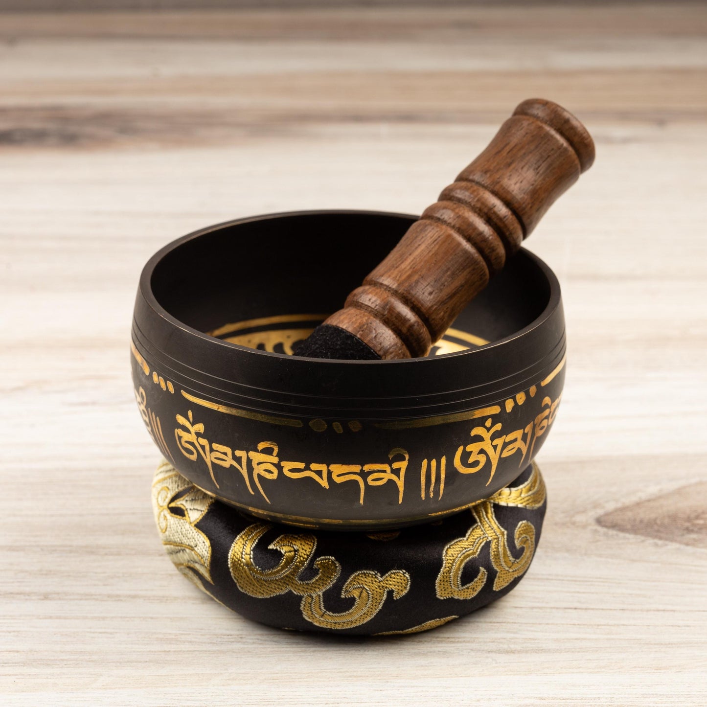 Tibetan Singing Bowl, Tibetan Ohm Design, Meditation Bowl, Sound Bowl Chakra Healing, Handcrafted Singing Bowl Set, Spiritual Wellness Gift