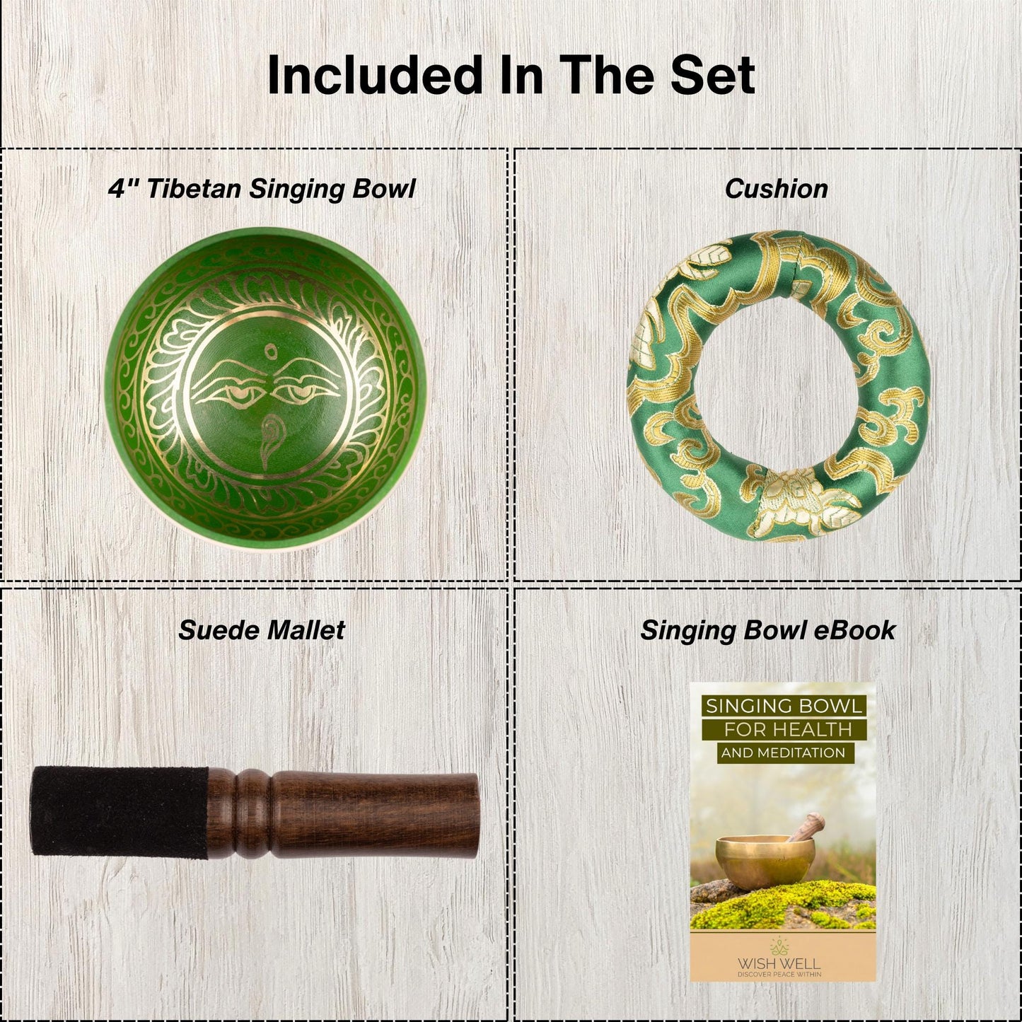 Tibetan Singing Bowl, Buddha's Eye Design, Meditation Bowl, Sound Bowl Chakra Healing, Handcrafted Singing Bowl Set, Spiritual Wellness Gift