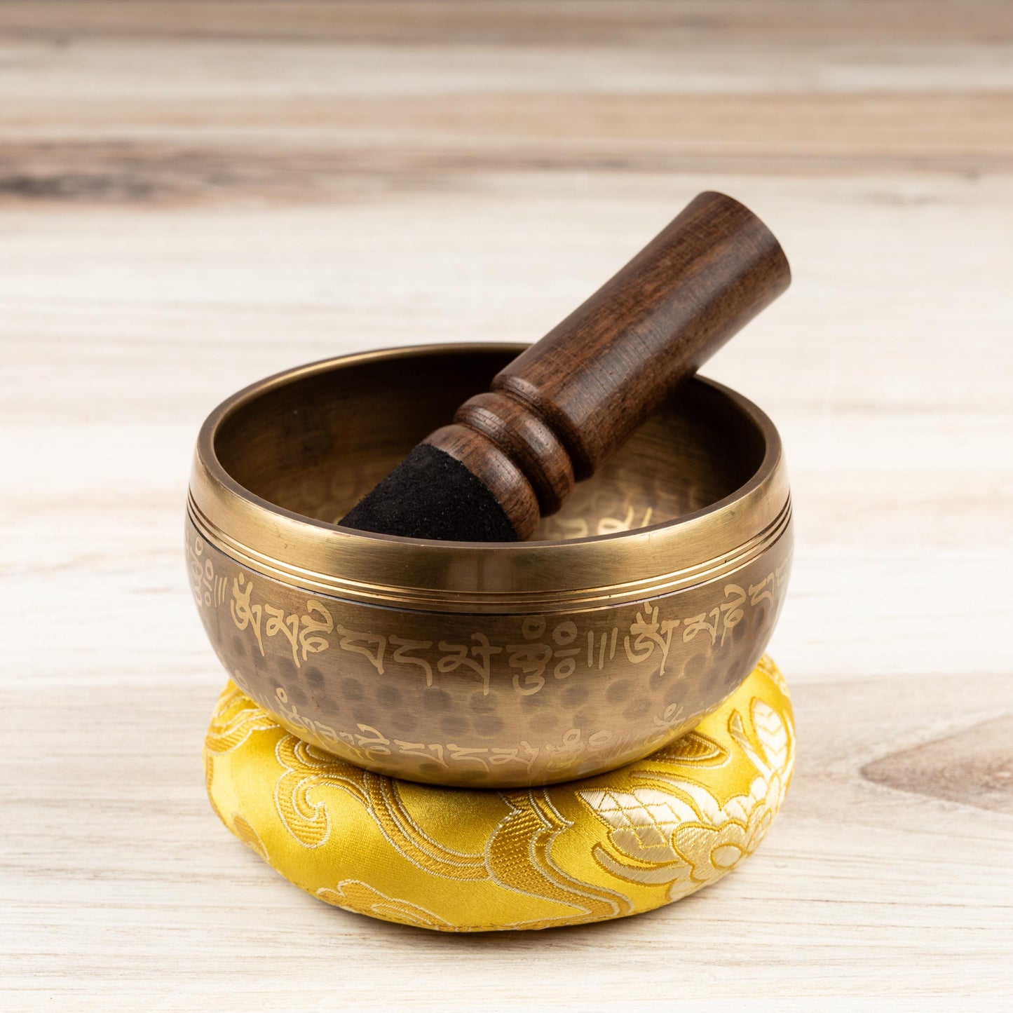 Tibetan Singing Bowl, 5 Buddha Design, Meditation Bowl, Sound Bowl Chakra Healing, Handcrafted Singing Bowl Set, Spiritual & Wellness Gift