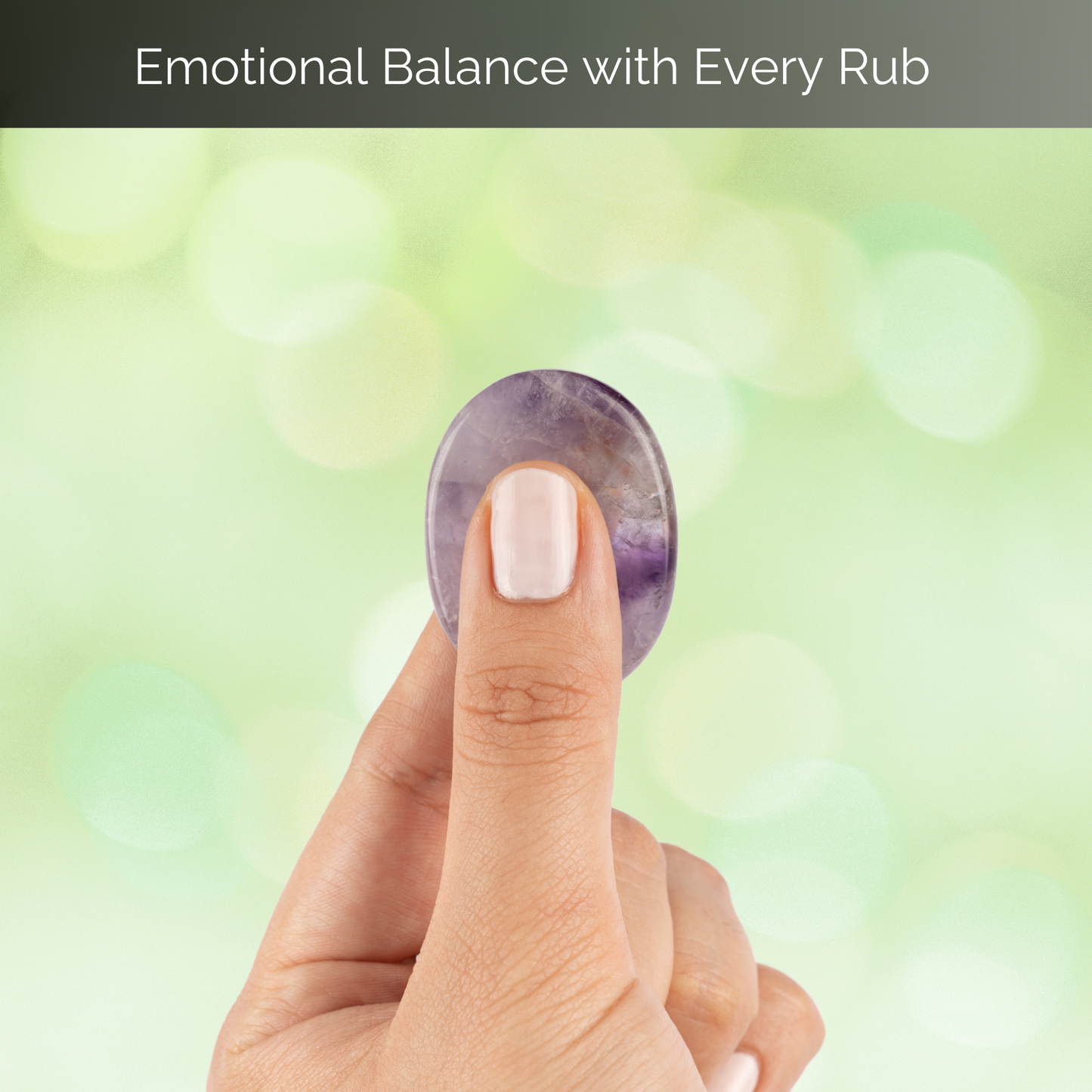 Amethyst Worry Stone, Healing Crystals, Energy Healing Thumb Stone, Meditation & Spiritual Gift