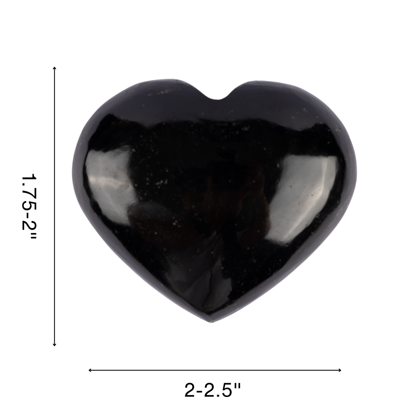Black Obsidian Heart Palm Stone, Polished Crystal Stone for Chakra Balancing, Meditation, Spiritual and Crystal Gift