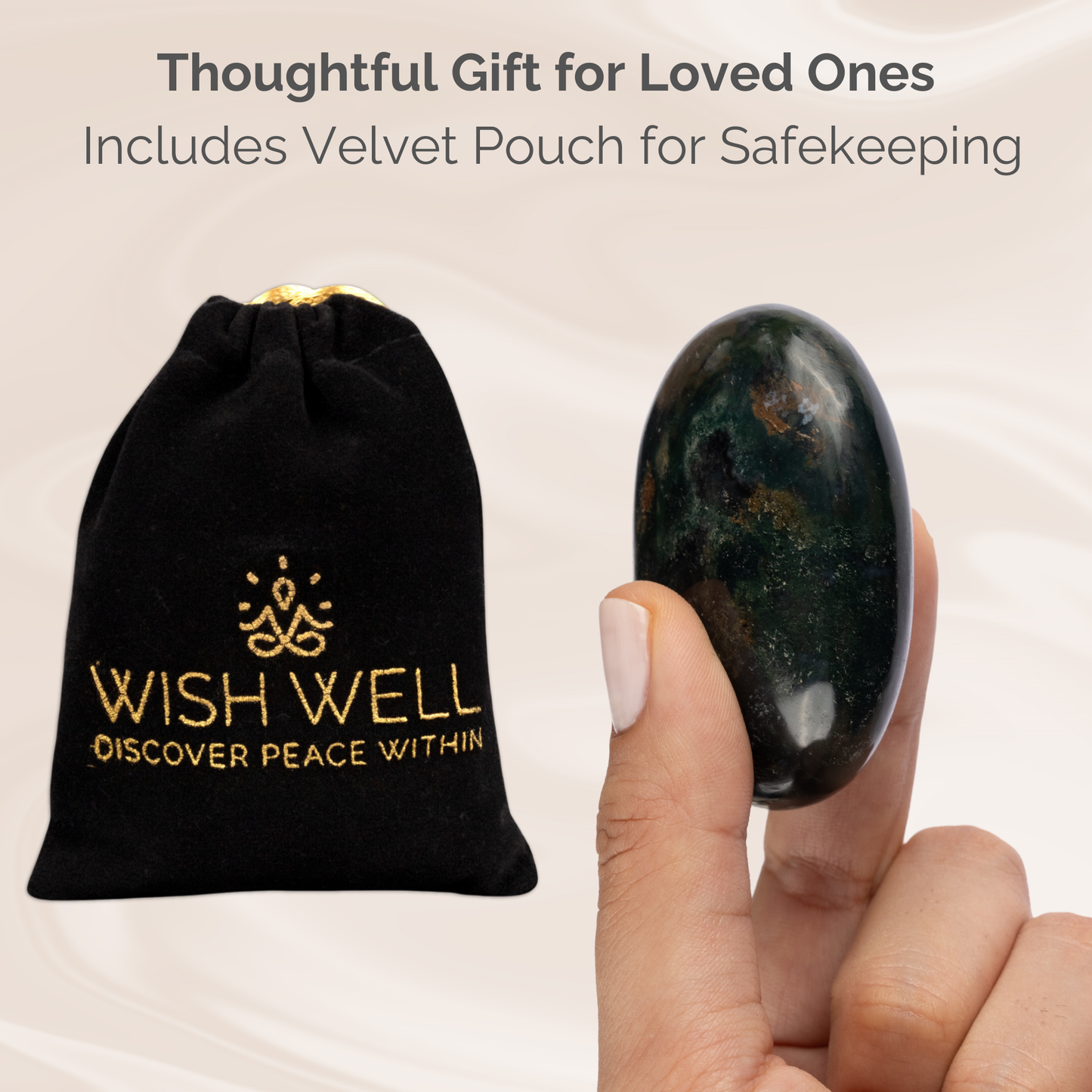 Bloodstone Palm Stone, Polished Crystal Stone for Chakra Balancing, Meditation, Spiritual and Crystal Gift