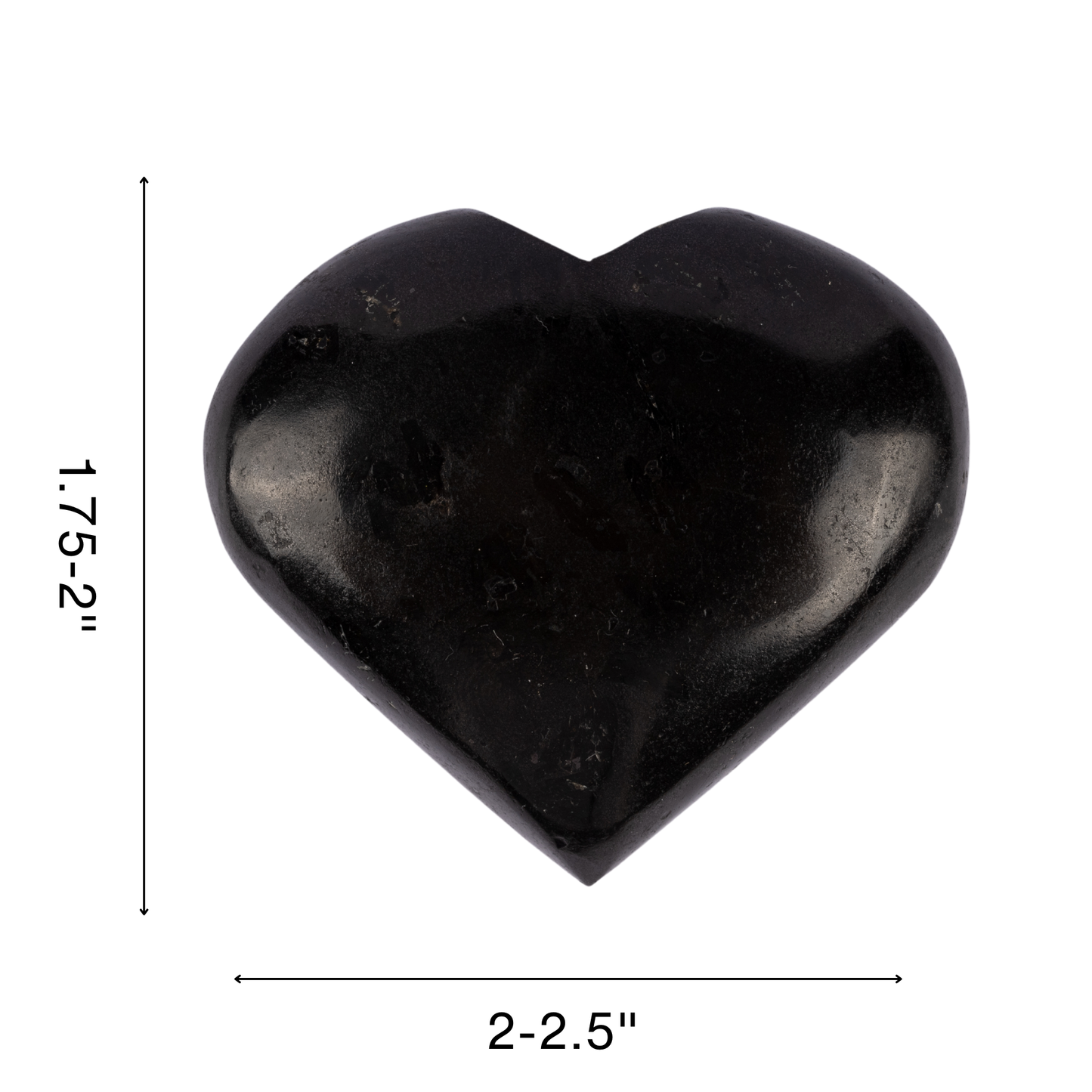 Black Tourmaline Heart Palm Stone, Polished Crystal Stone for Chakra Balancing, Meditation, Spiritual and Crystal Gift