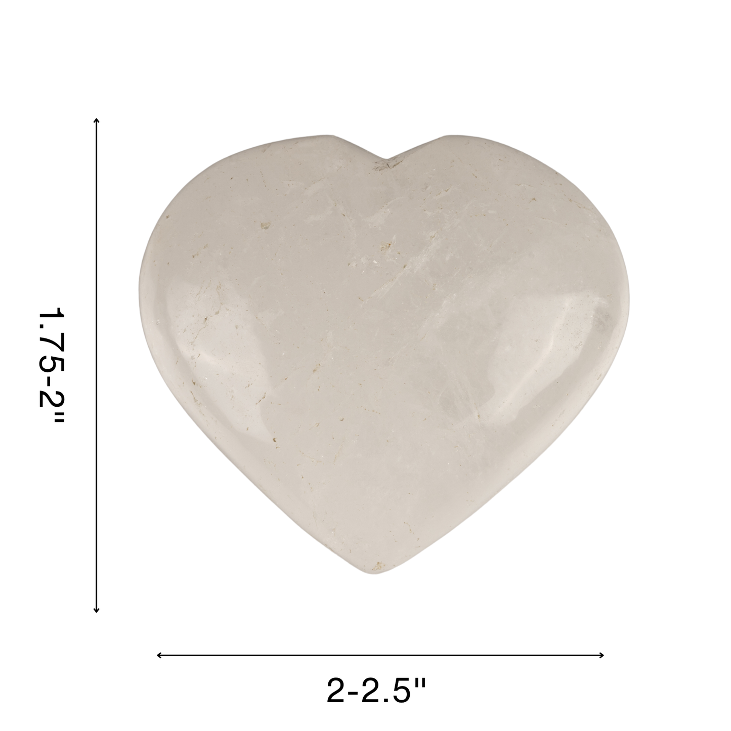 Clear Quartz Heart Palm Stone, Polished Crystal Stone for Chakra Balancing, Meditation, Spiritual and Crystal Gift