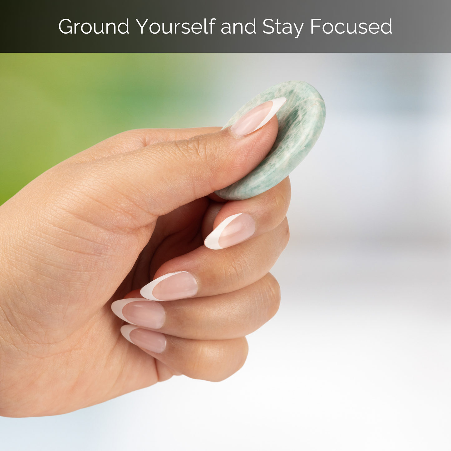 Amazonite Worry Stone for Anxiety Relief, Healing Crystals & Natural Energy Healing Thumb Stone, Perfect Meditation & Spiritual Gift