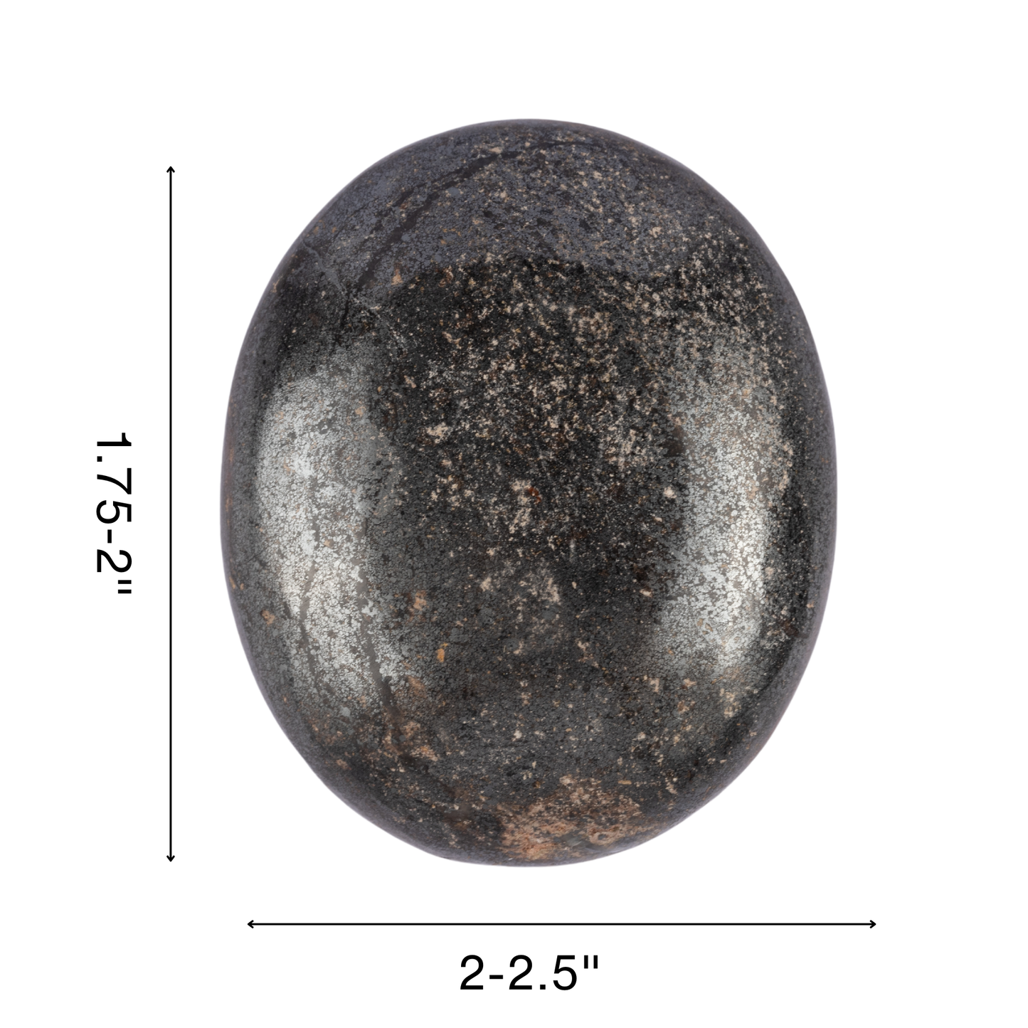 Hematite Palm Stone, Polished Crystal Stone for Chakra Balancing, Meditation, Spiritual and Crystal Gift