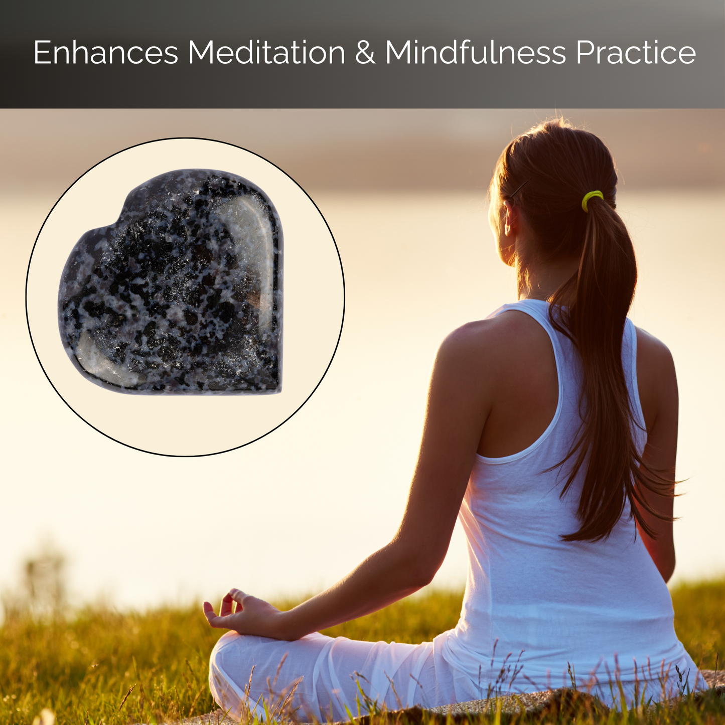 Indigo Gabbro Heart Palm Stone, Polished Crystal Stone for Chakra Balancing, Meditation, Spiritual and Crystal Gift