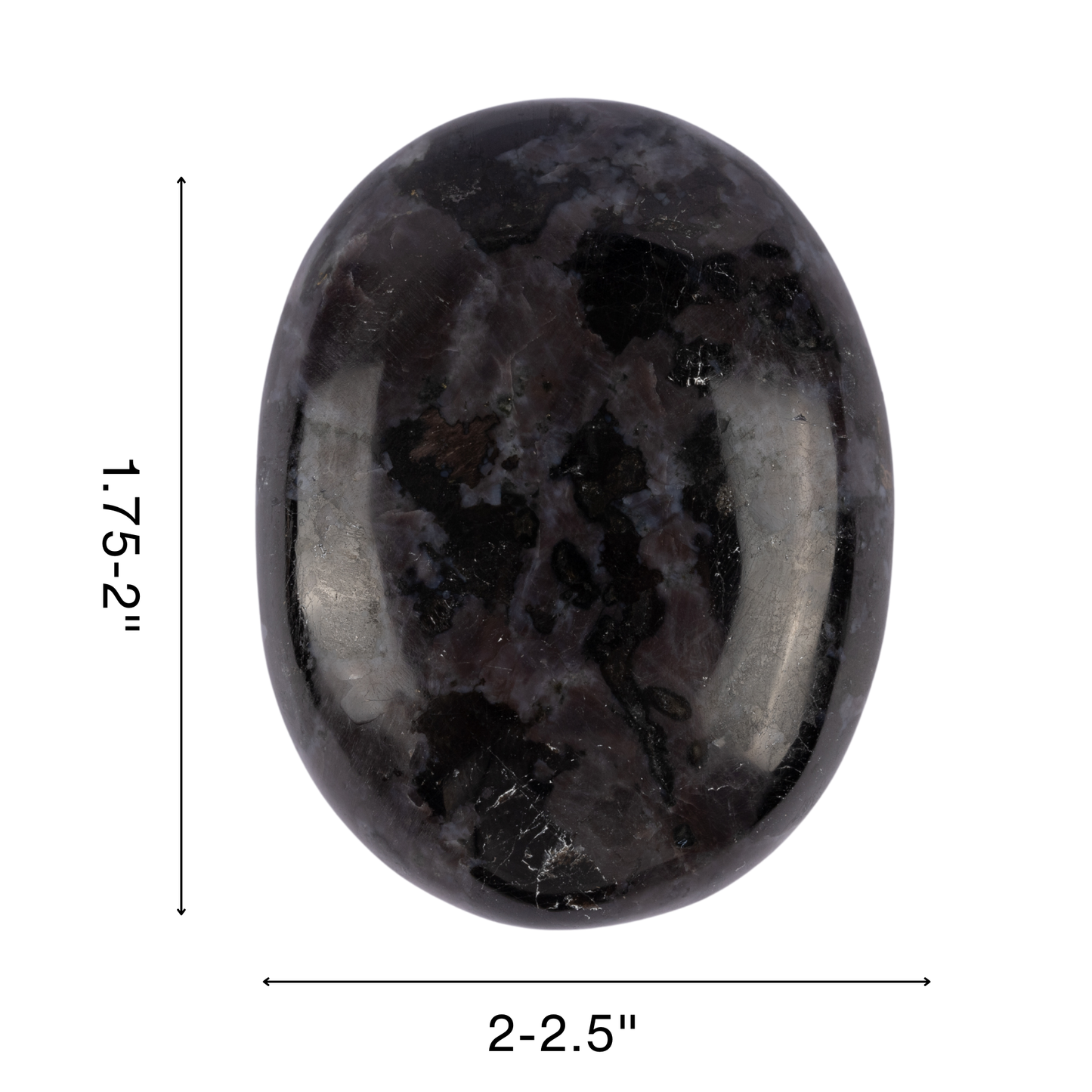Indigo Gabbro Palm Stone, Polished Crystal Stone for Chakra Balancing, Meditation, Spiritual and Crystal Gift