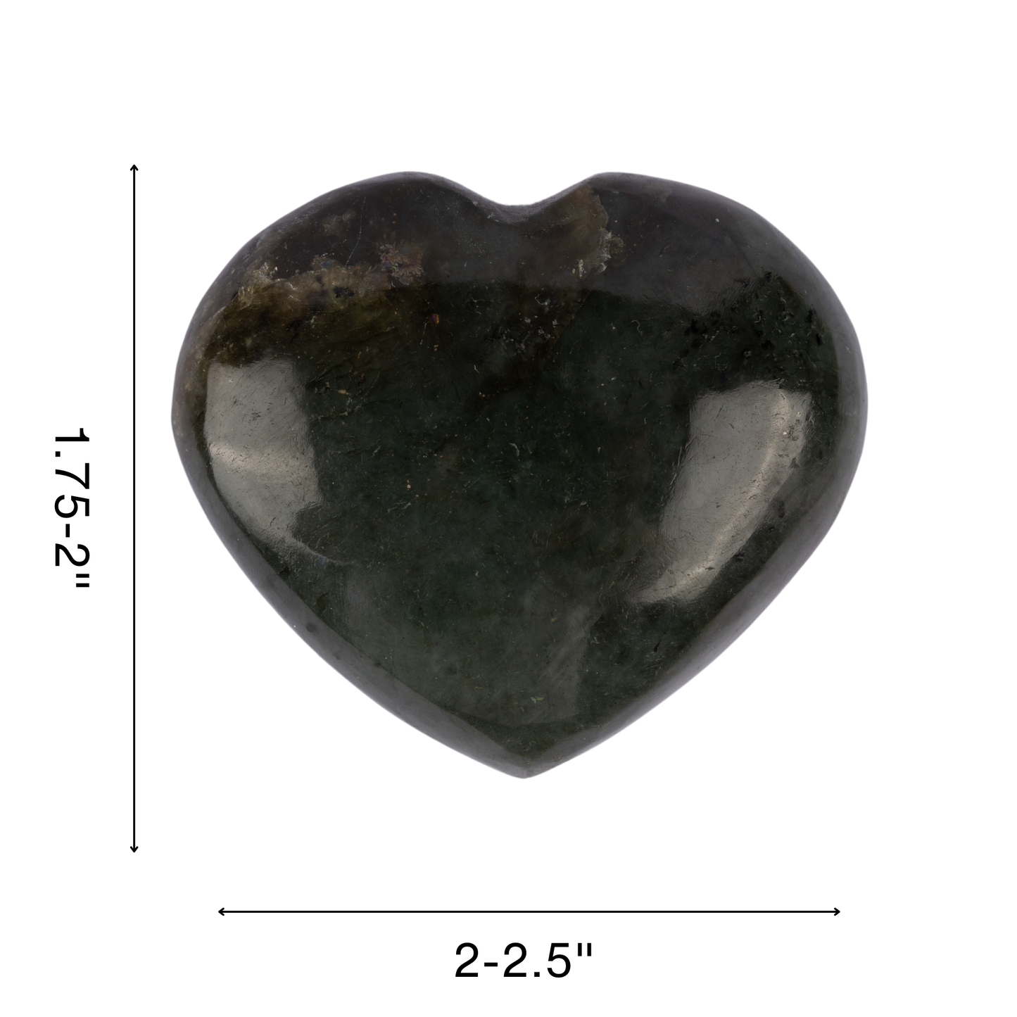 Labradorite Heart Palm Stone, Polished Crystal Stone for Chakra Balancing, Meditation, Spiritual and Crystal Gift
