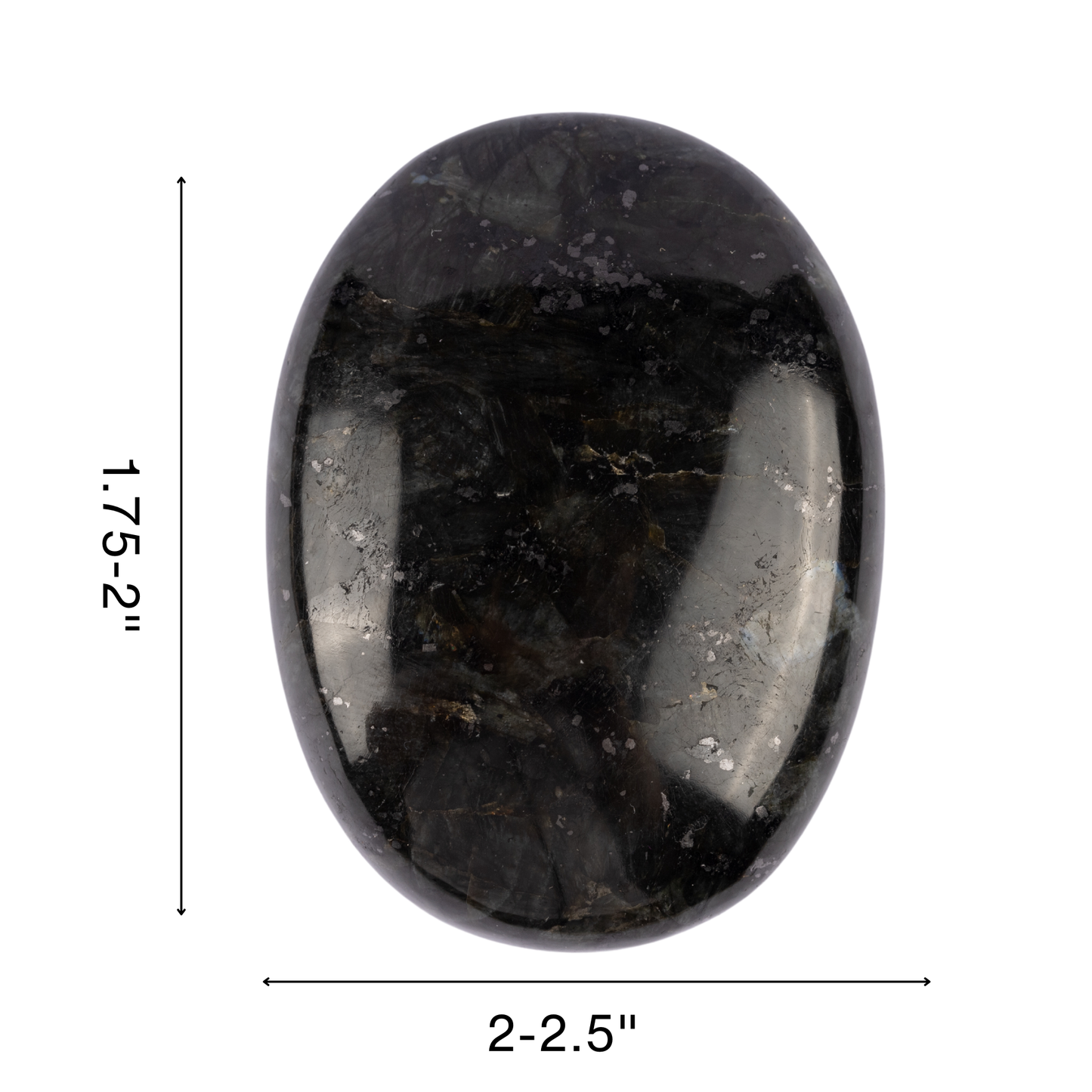 Larvikite Palm Stone, Polished Crystal Stone for Chakra Balancing, Meditation, Spiritual and Crystal Gift
