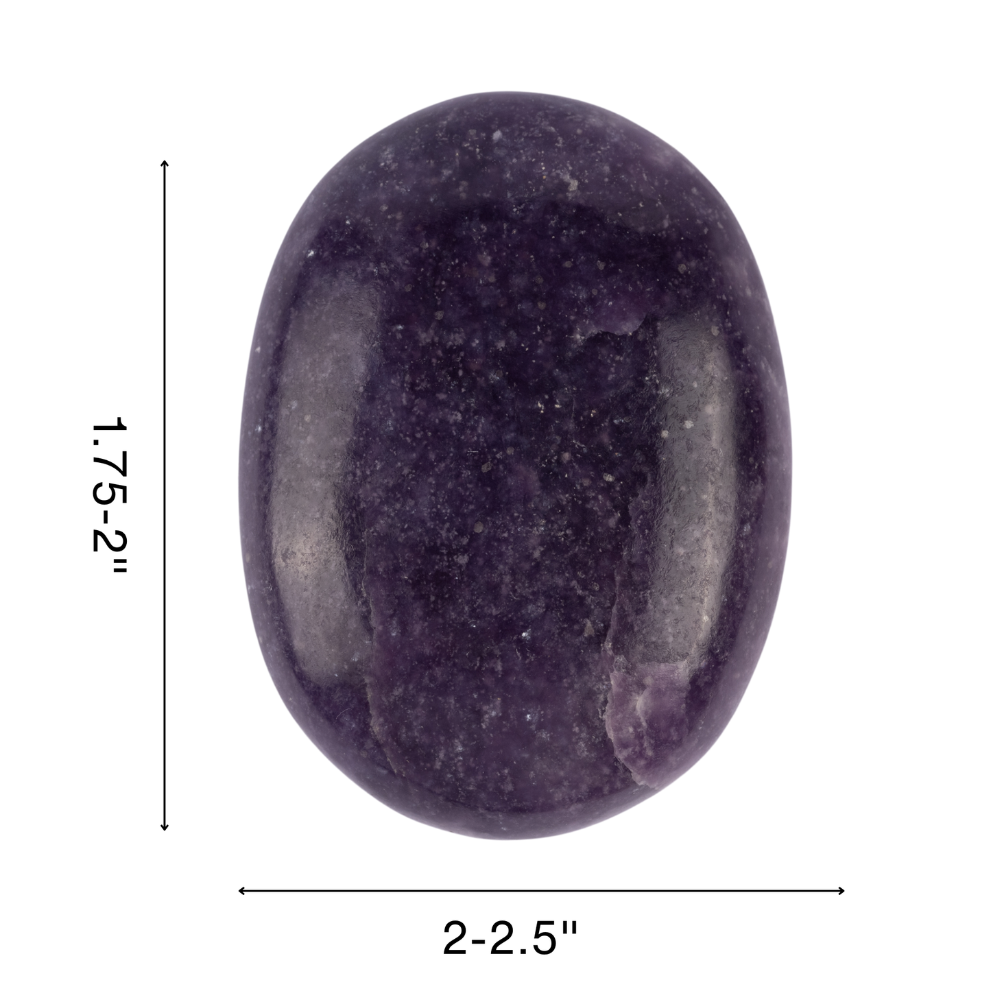 Lepidolite Palm Stone, Polished Crystal Stone for Chakra Balancing, Meditation, Spiritual and Crystal Gift