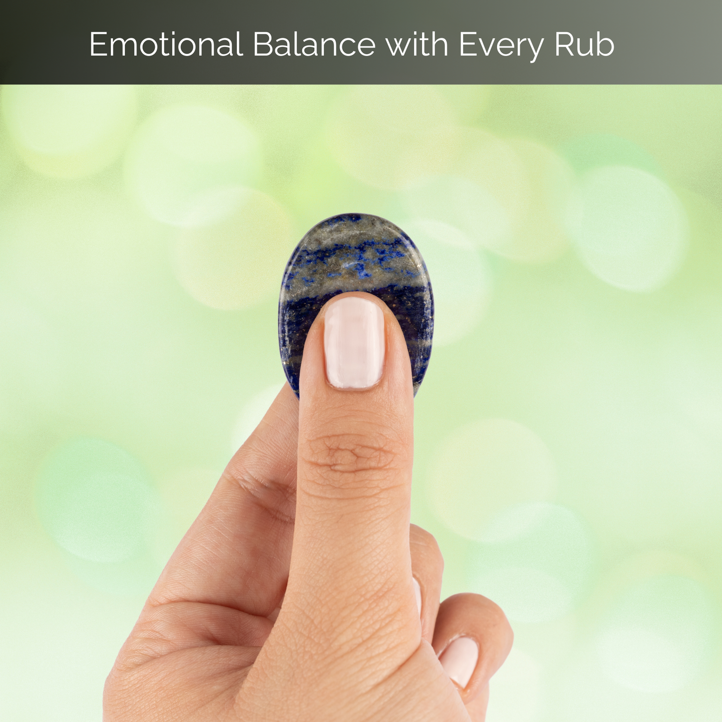 Lapis Lazuli Worry Stone for Anxiety Relief, Healing Crystals & Natural Energy Healing Thumb Stone, Perfect Meditation & Spiritual Gift