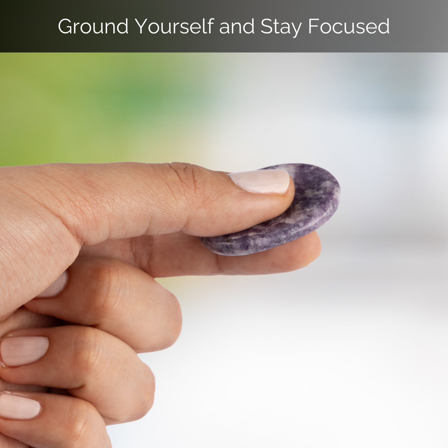 Lepidolite Worry Stone, Healing Crystals, Energy Healing Thumb Stone, Meditation & Spiritual Gift