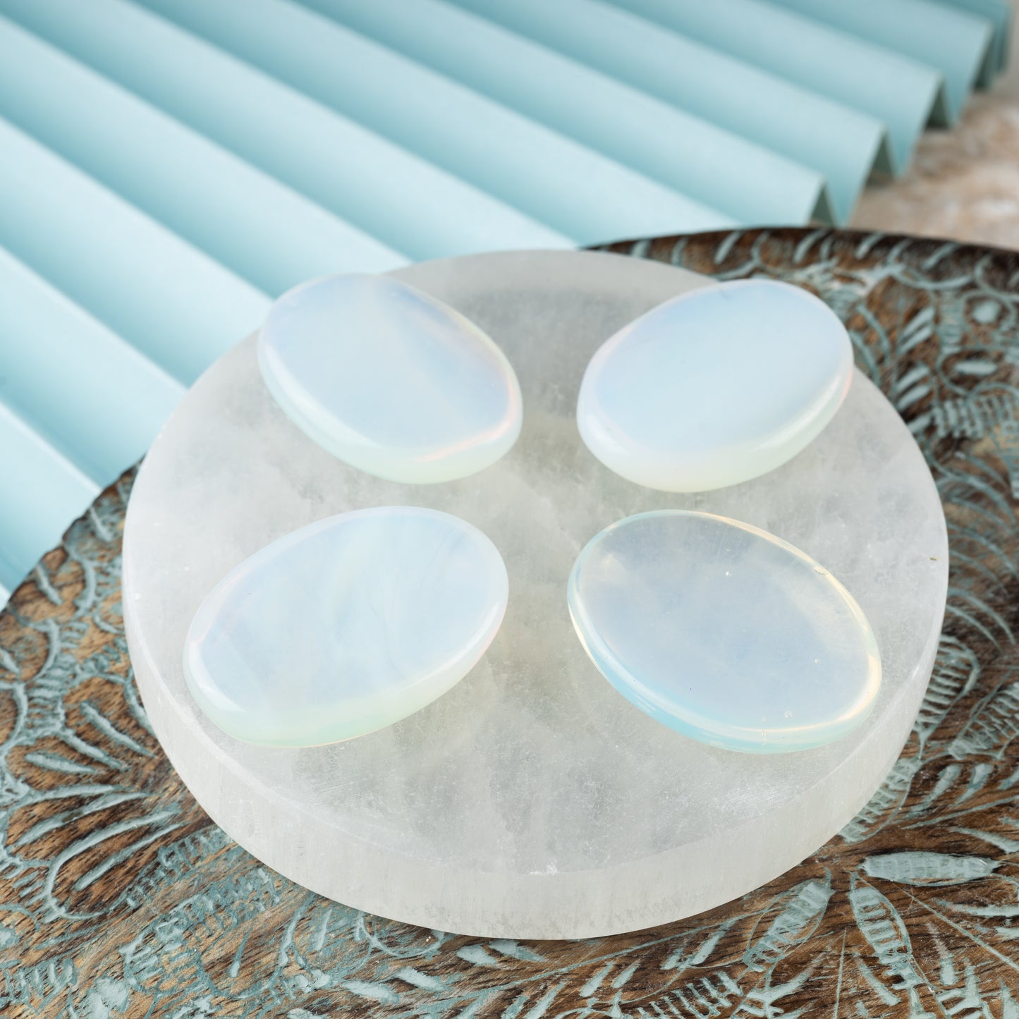 Opalite Worry Stone, Healing Crystals, Energy Healing Thumb Stone, Perfect Meditation & Spiritual Gift