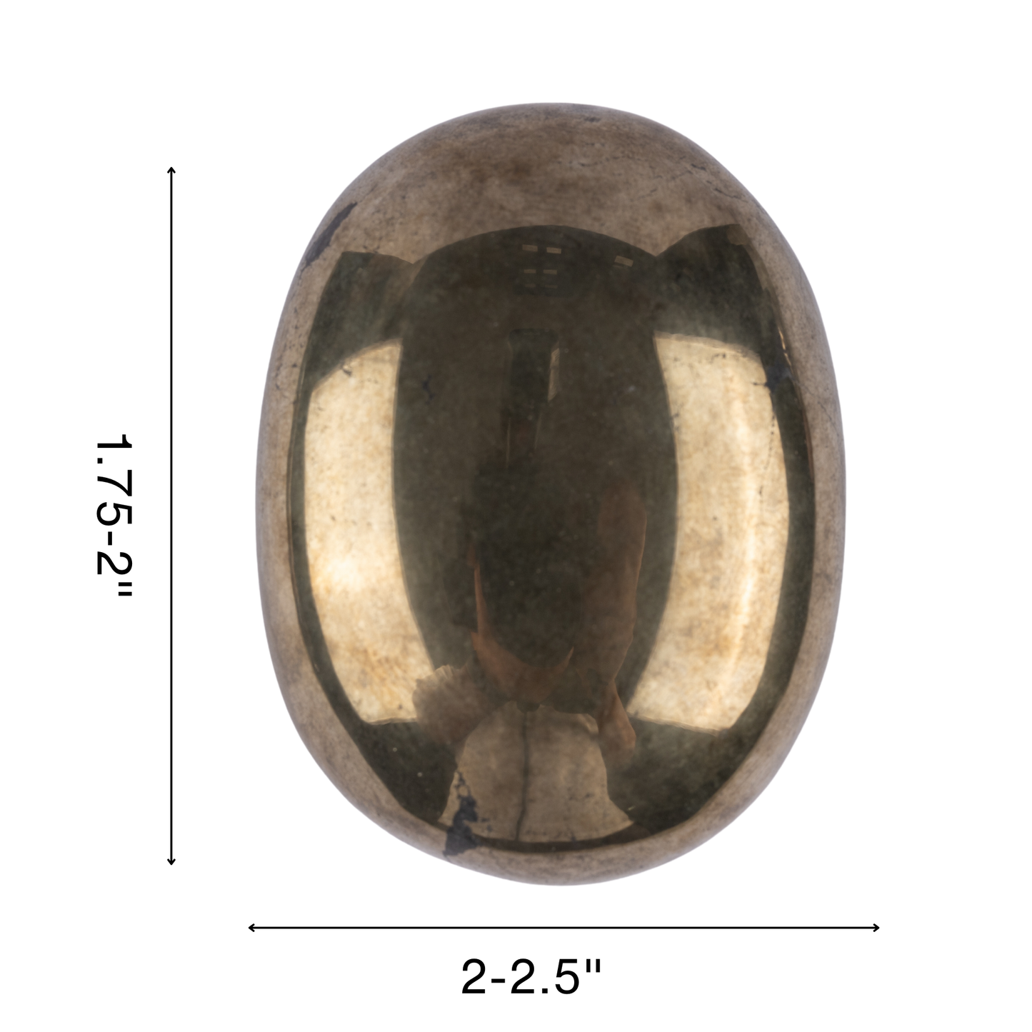 Pyrite Palm Stone, Polished Crystal Stone for Chakra Balancing, Meditation, Spiritual and Crystal Gift