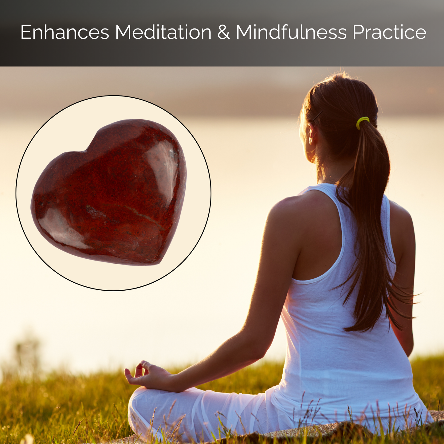 Red Jasper Heart Palm Stone, Polished Crystal Stone for Chakra Balancing, Meditation, Spiritual and Crystal Gift