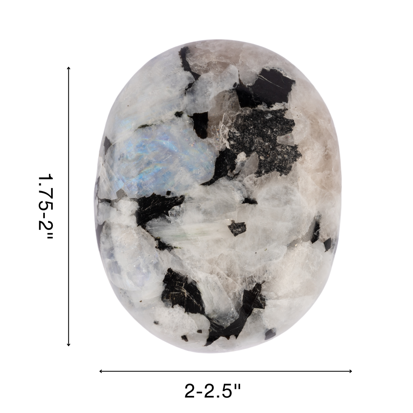 Rainbow Moonstone Palm Stone, Polished Crystal Stone for Chakra Balancing, Meditation, Spiritual and Crystal Gift