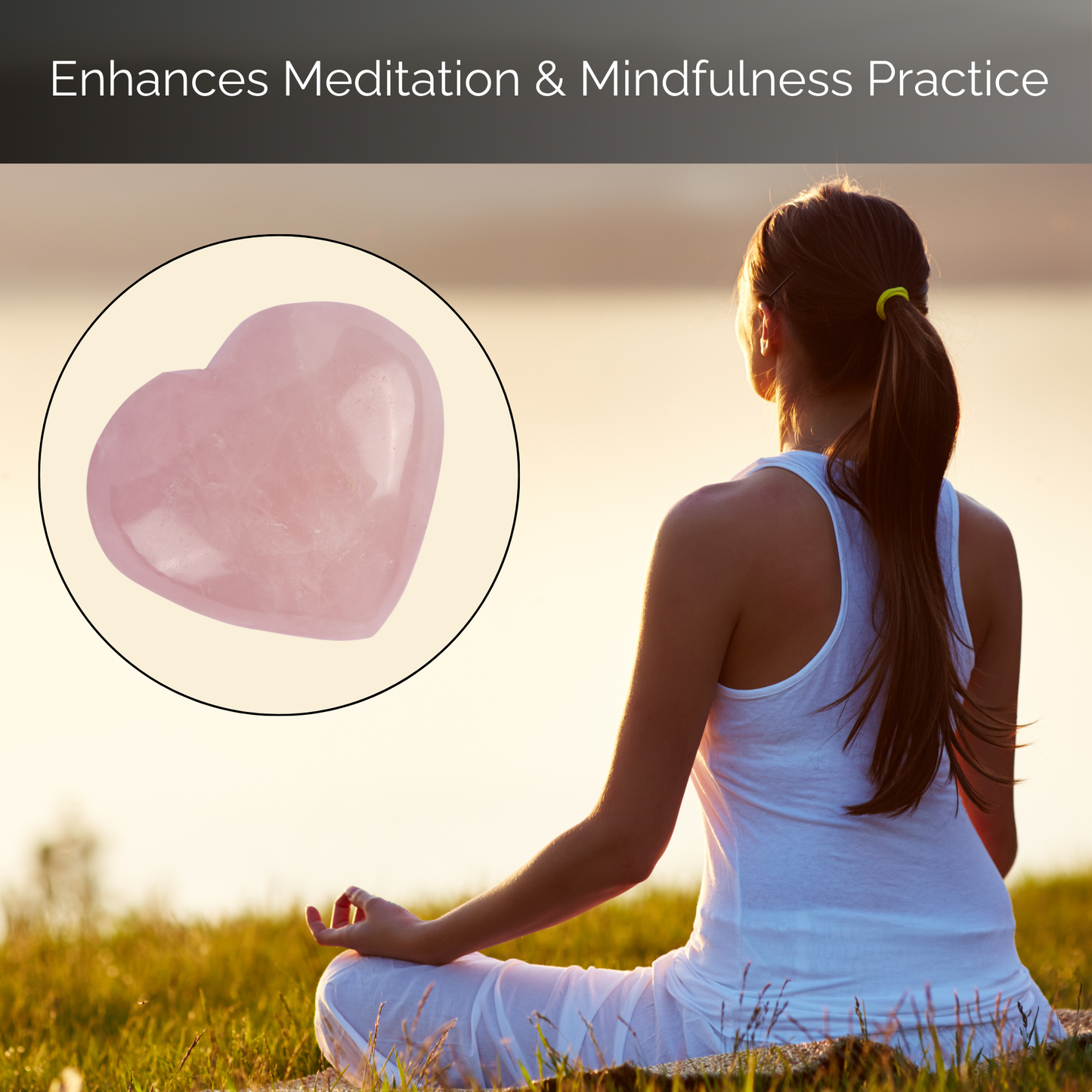 Rose Quartz Heart Palm Stone, Polished Crystal Stone for Chakra Balancing, Meditation, Spiritual and Crystal Gift