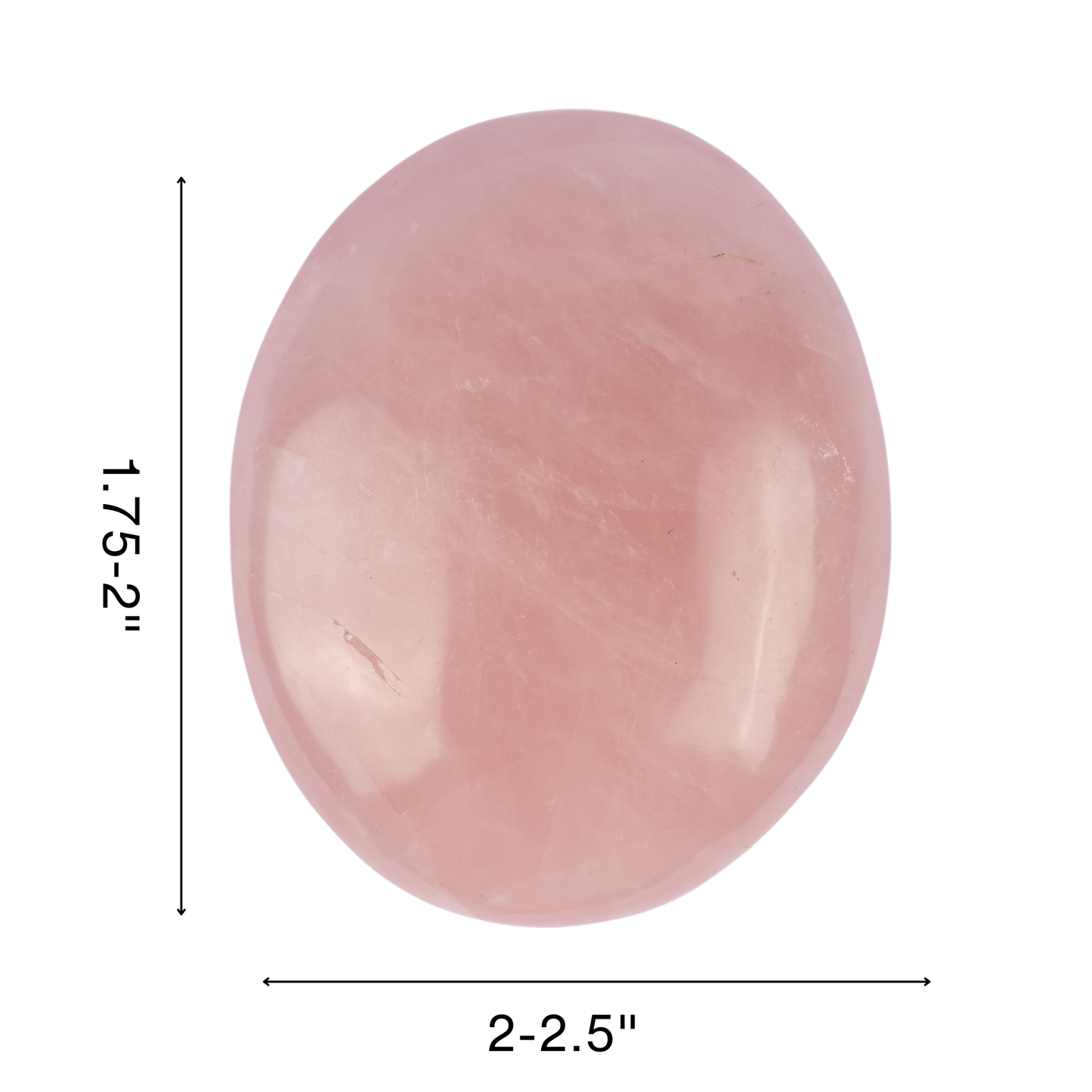 Rose Quartz Palm Stone, Polished Crystal Stone for Chakra Balancing, Meditation, Spiritual and Crystal Gift