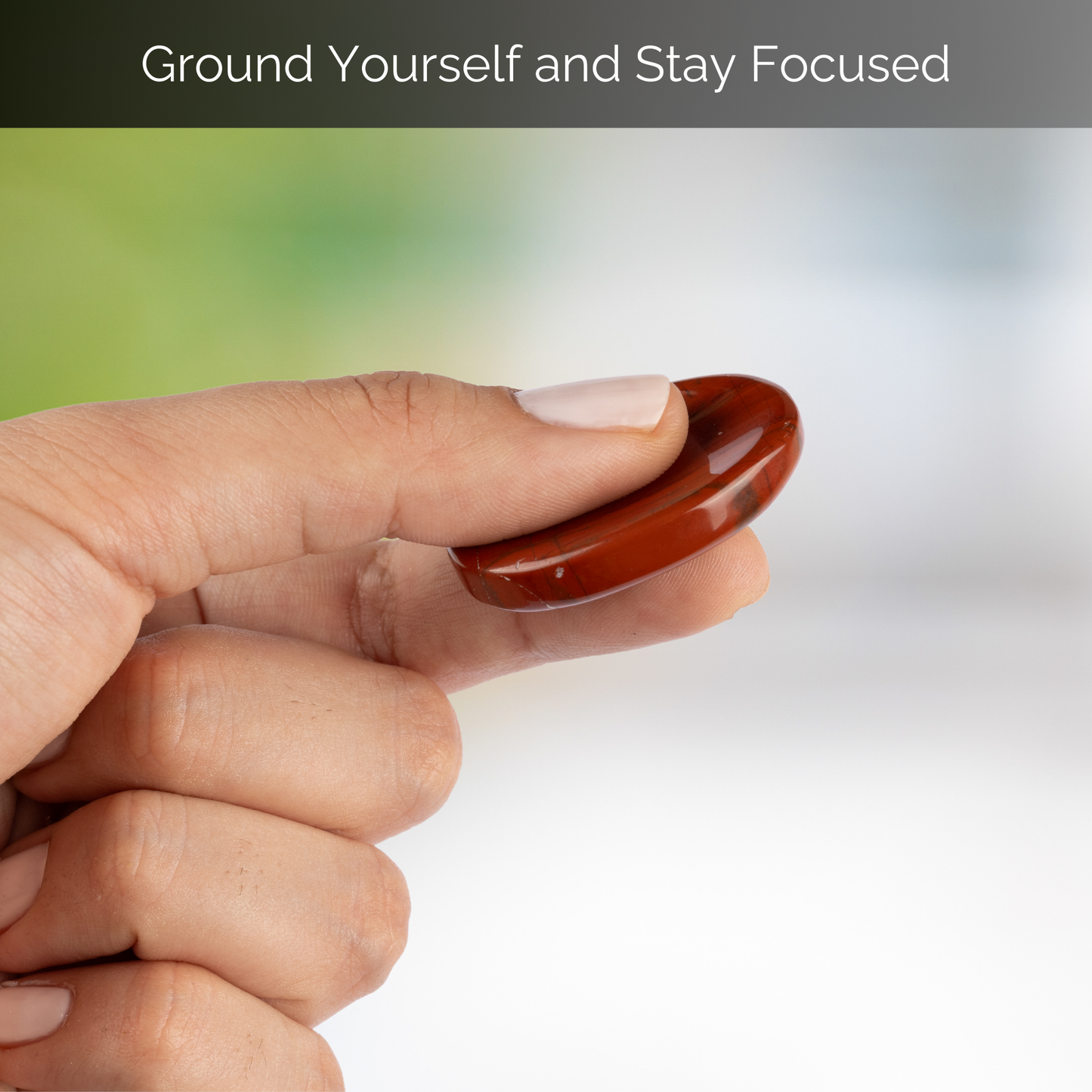 Red Jasper Worry Stone, Healing Crystals, Energy Healing Thumb Stone, Meditation & Spiritual Gift