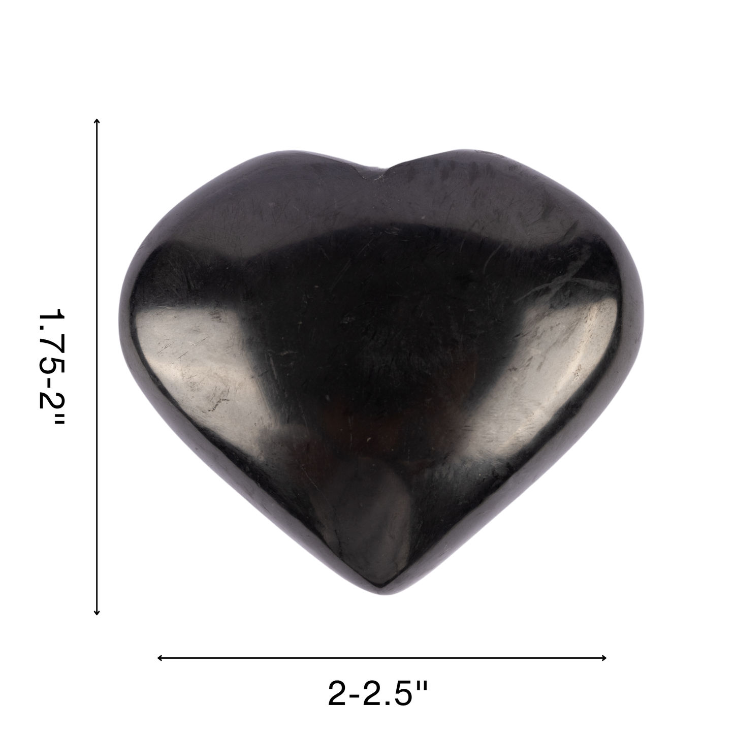 Shungite Heart Palm Stone, Polished Crystal Stone for Chakra Balancing, Meditation, Spiritual and Crystal Gift
