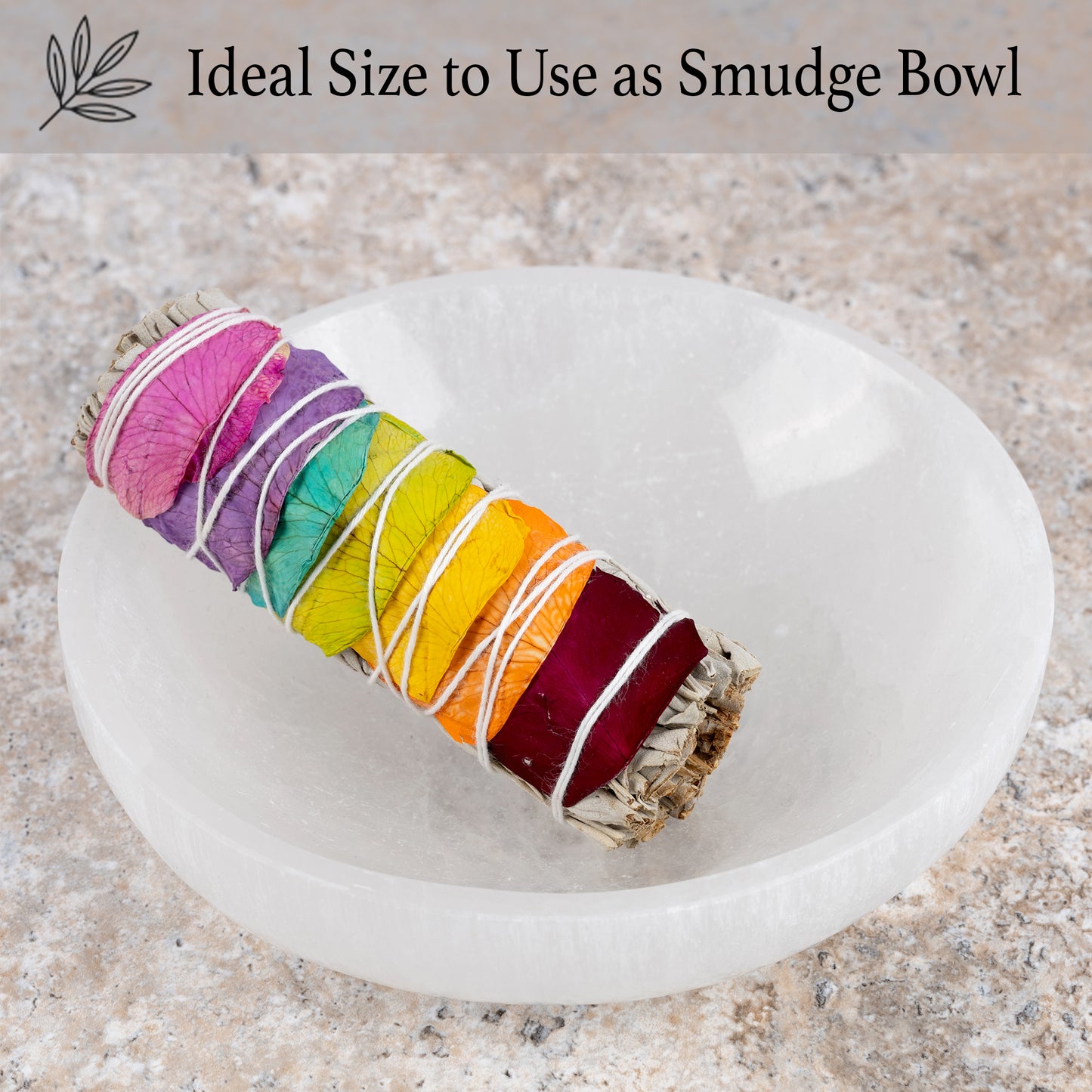 5.5" Selenite Bowl Round, Selenite Crystal Cleansing Bowl, Healing Crystals & Stones, Spiritual Crystal Decor