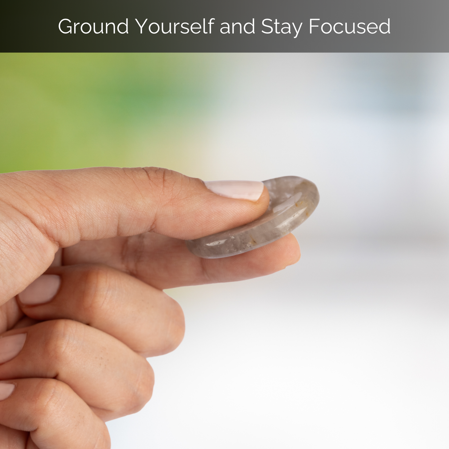 Smoky Quartz Worry Stone, Healing Crystals & Natural Energy Healing Thumb Stone, Perfect Meditation & Spiritual Gift