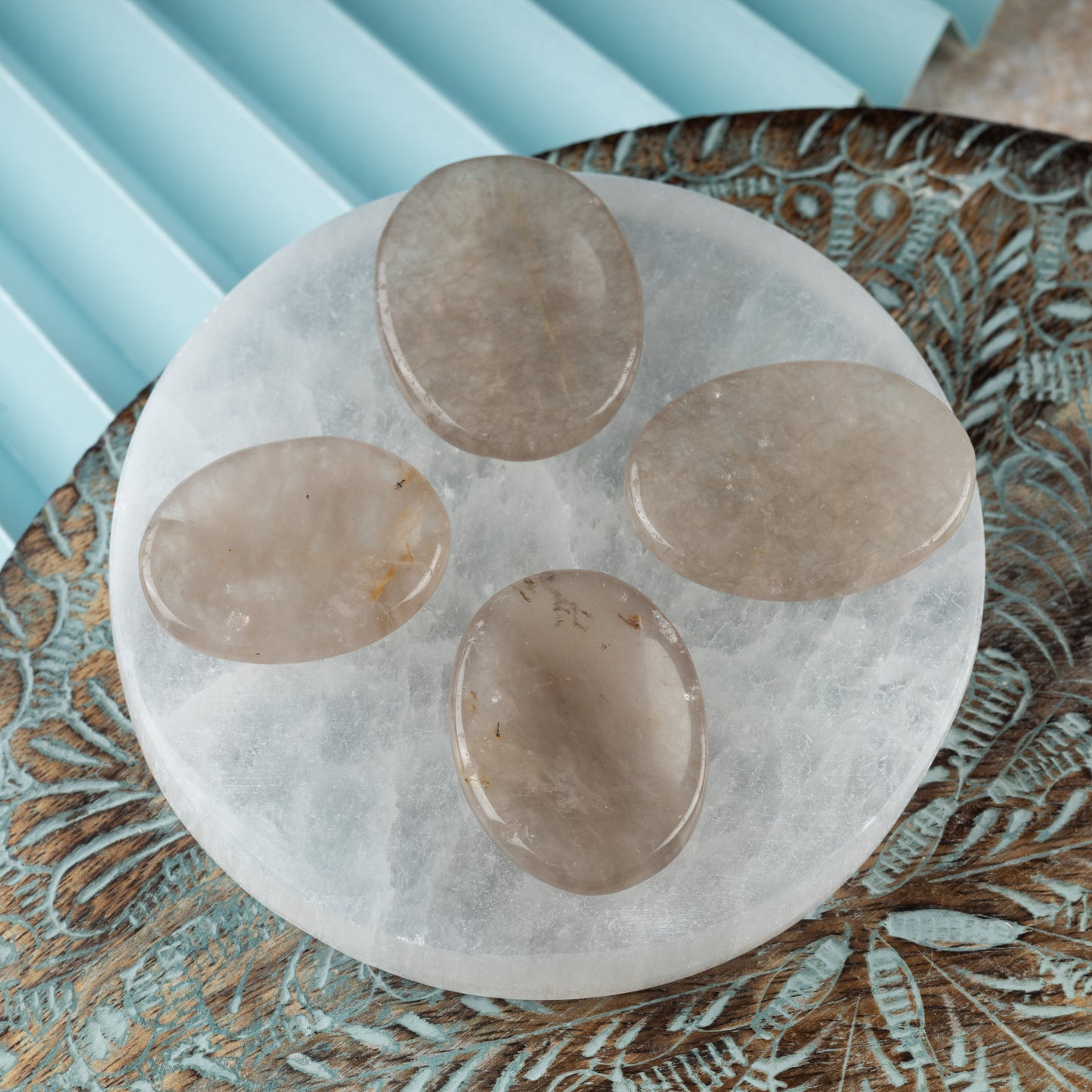 Smoky Quartz Worry Stone, Healing Crystals & Natural Energy Healing Thumb Stone, Perfect Meditation & Spiritual Gift