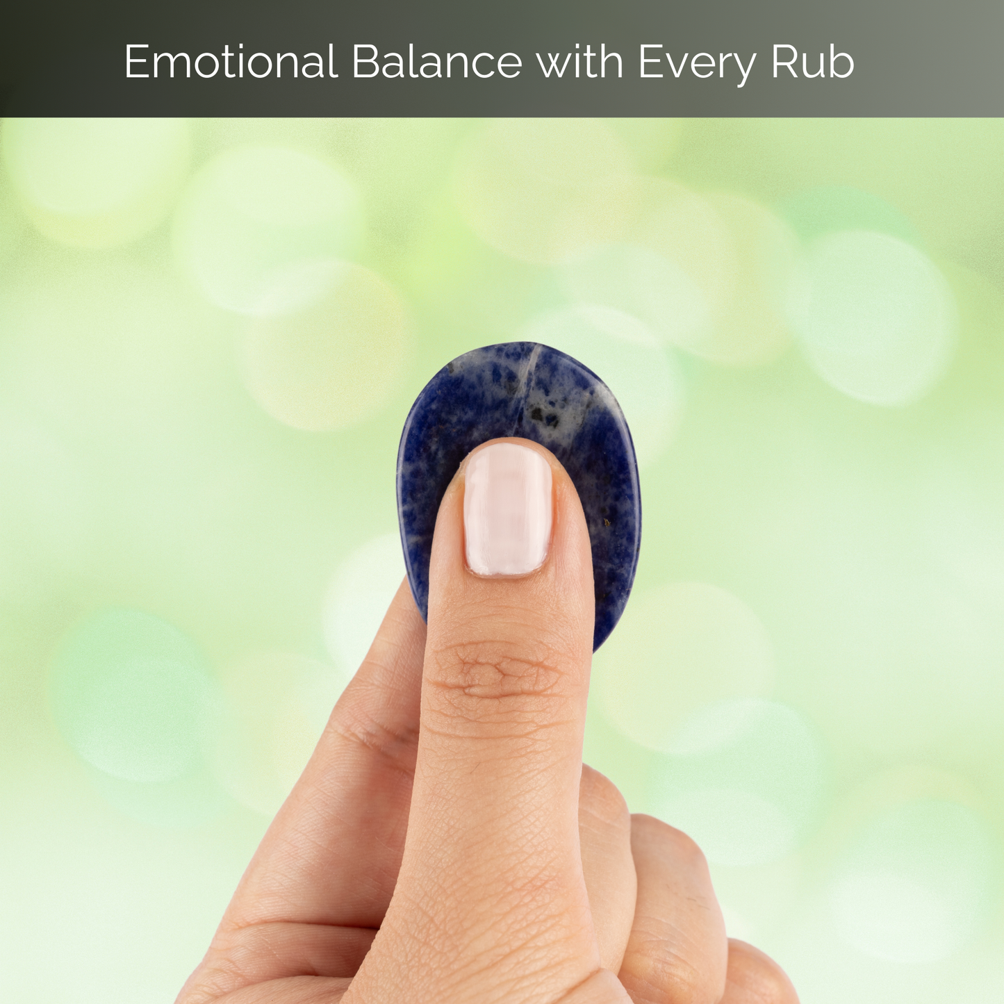 Sodalite Worry Stone, Healing Crystals, Energy Healing Thumb Stone, Meditation & Spiritual Gift