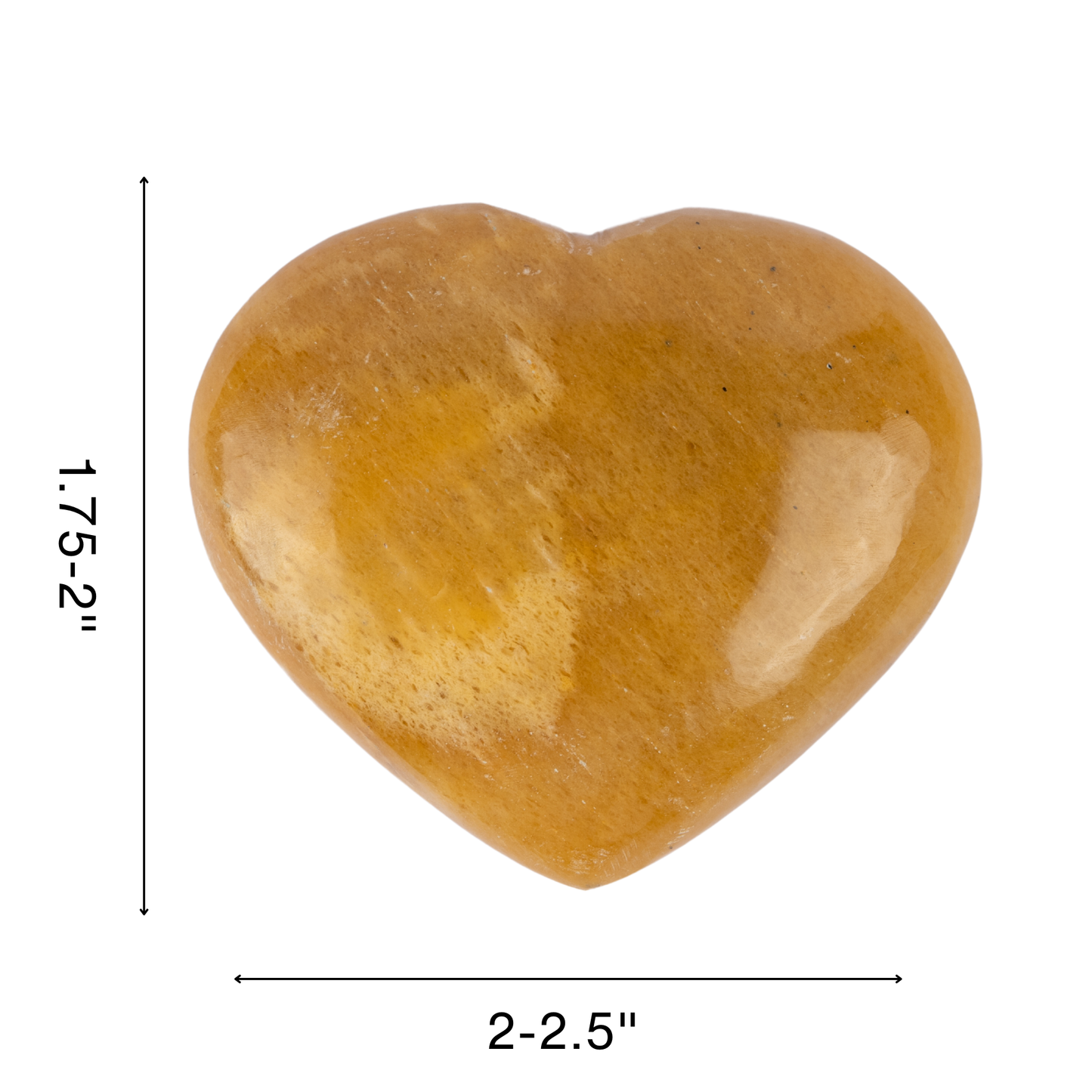 Yellow Aventurine Heart Palm Stone, Polished Crystal Stone for Chakra Balancing, Meditation, Spiritual and Crystal Gift