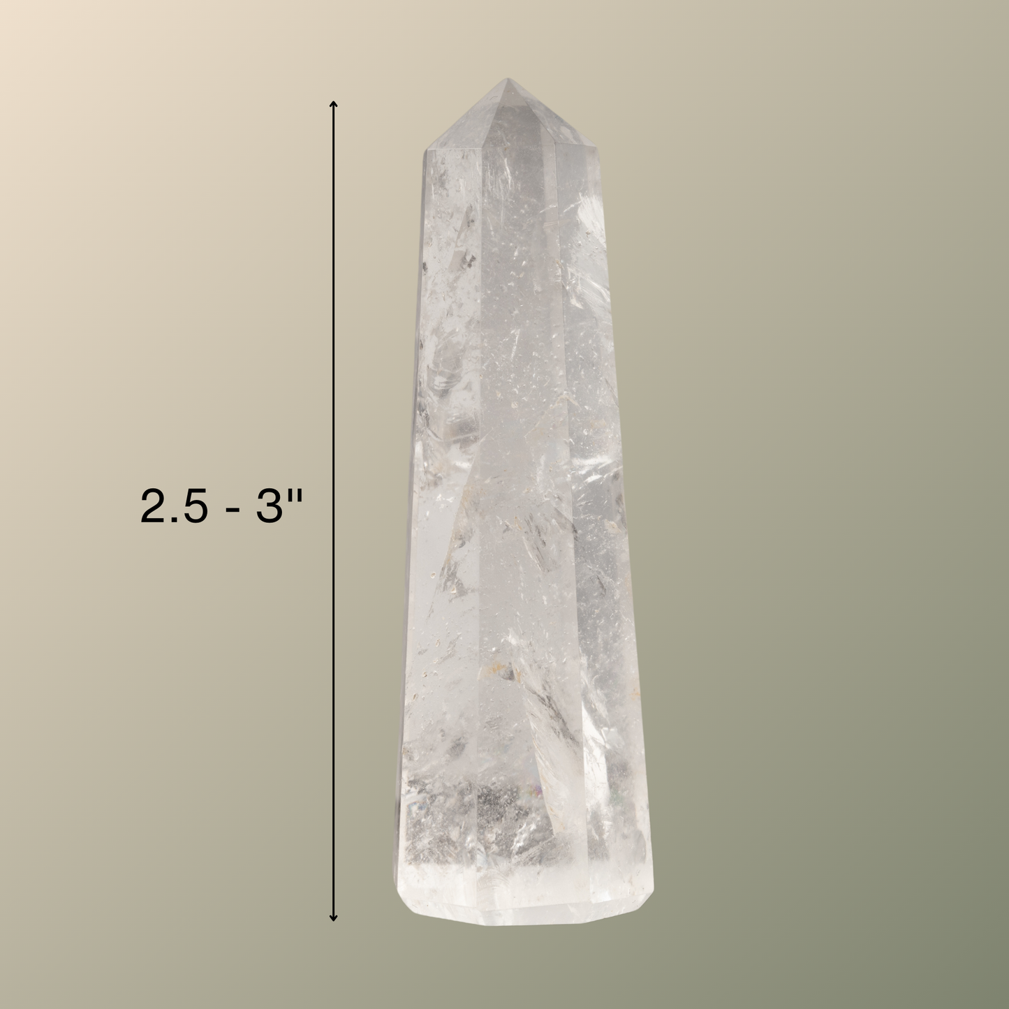 Natural Clear Quartz Obelisk Point Crystal Tower 2.5-3", Healing Crystals and Stones, Meditation Accessories, Reiki, Spiritual Gifts & Decor