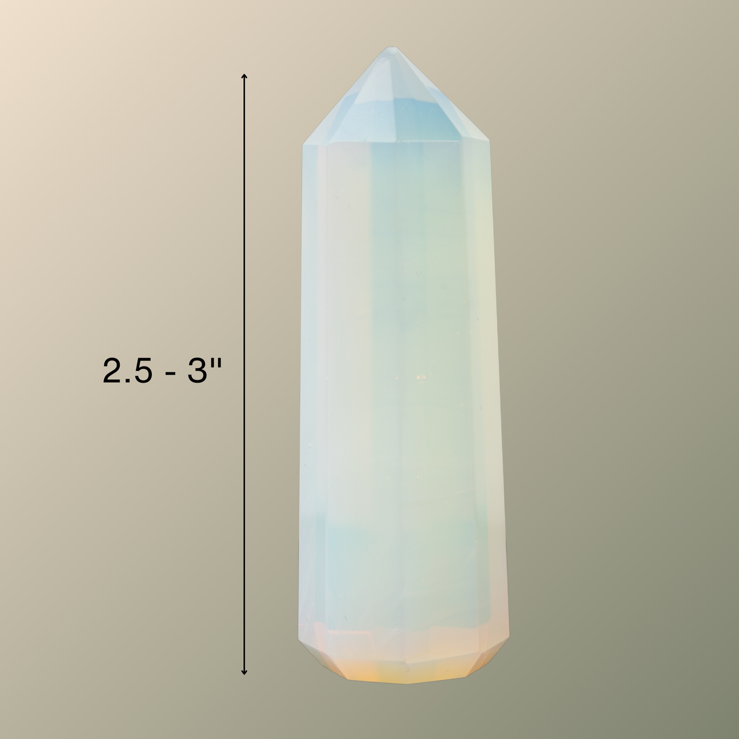 Natural Opalite Obelisk Point Crystal Tower 2.5-3", Healing Crystals and Stones, Meditation Accessories, Reiki, Spiritual Gifts & Decor