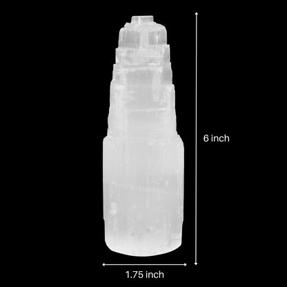 Selenite Towers, Mini Selenite Tower, Selenite, Charging Selenite, Charging Stone, Dream Stone, Crown Chakra, Meditation, 2.5", 4", 6" or 8"