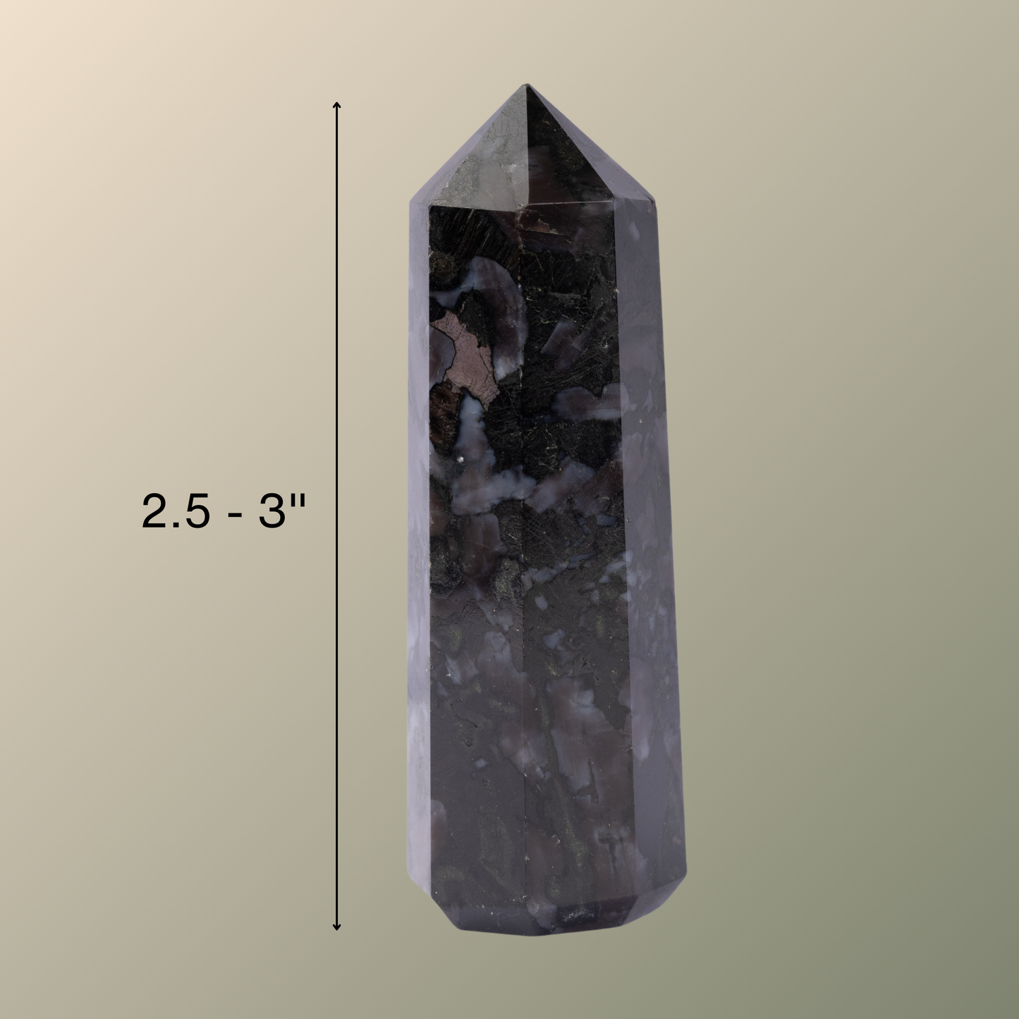 Natural Indigo Gabbro Obelisk Point Crystal Tower 2.5-3", Healing Crystals and Stones, Meditation Accessories, Reiki, Spiritual Gifts & Decor