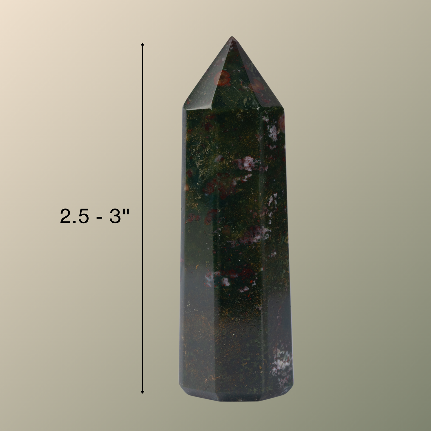 Natural Bloodstone Obelisk Point Crystal Tower 2.5-3", Healing Crystals and Stones, Meditation Accessories, Reiki, Spiritual Gifts & Decor