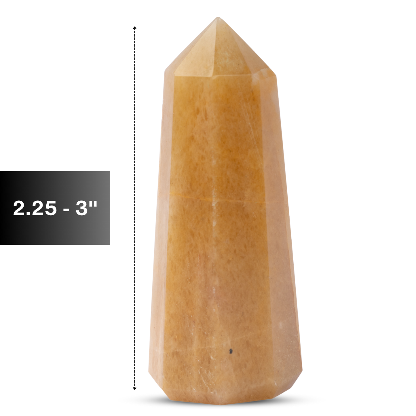 Natural Yellow Aventurine Obelisk Point Crystal Tower 2.5-3", Healing Crystals and Stones, Meditation Accessories, Reiki, Spiritual Gifts & Decor