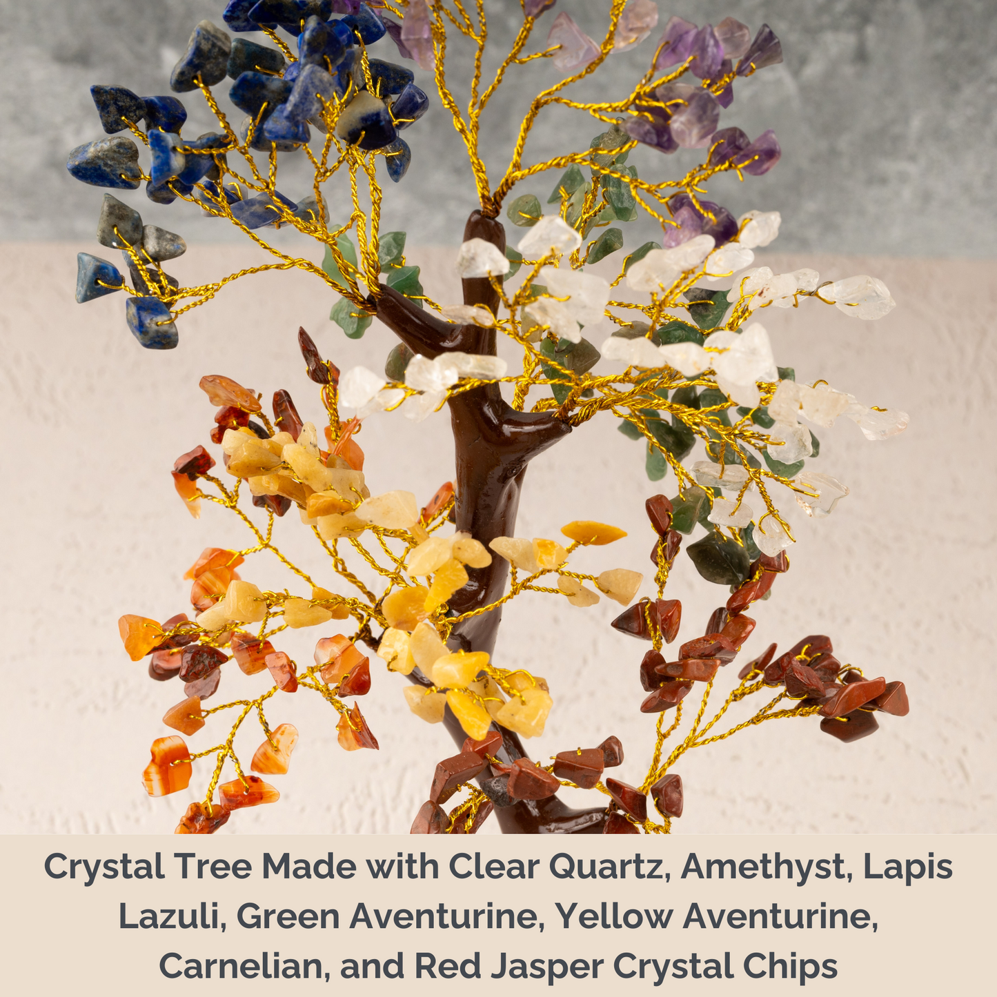 7 Chakra Crystal Tree of Life, Decorative Crystal Tree, Natural Healing Crystal Tree, Crystal Decor, Meditation and Housewarming gift