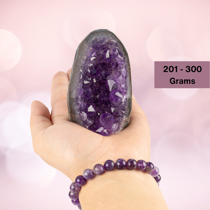 Natural Amethyst Cut Base Healing Crystals, "AAA" Quality Large Amethyst Cluster, Uruguayan Purple Amethyst Geode, Spiritual Home Decor