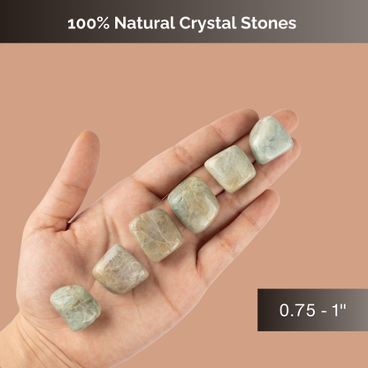 Aquamarine Crystal Tumble Stone - Authentic Polished Stone for Meditation, Spiritual Gifts, Chakra Healing, Reiki, & Energy Work