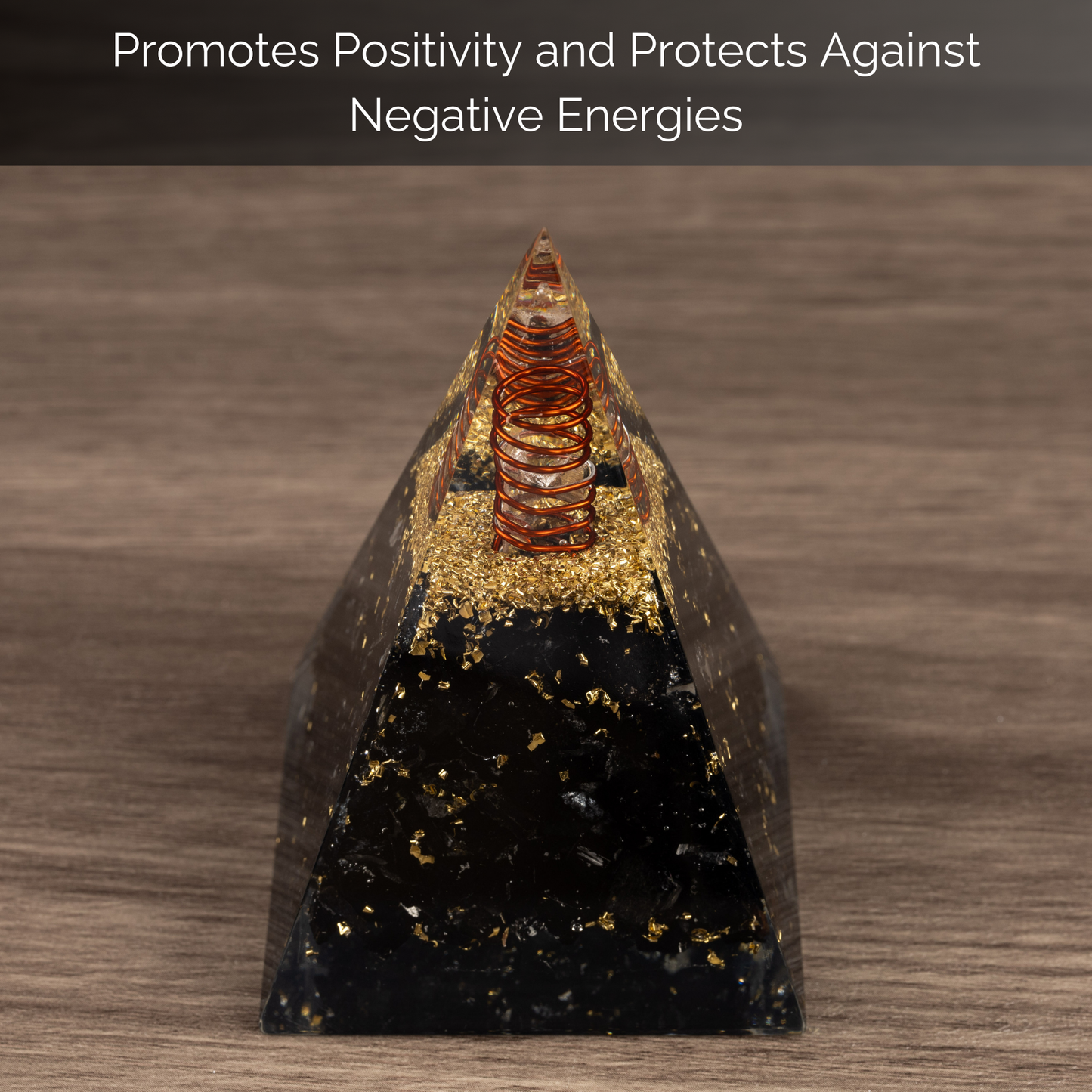 Black Tourmaline Orgonite Crystal Pyramid, Orgonite Protection Healing Crystals, Orgone Energy Pyramid, Crystal Decor, Meditation Gifts