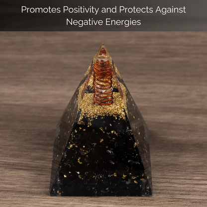 Black Tourmaline Orgonite Crystal Pyramid, Orgonite Protection Healing Crystals, Orgone Energy Pyramid, Crystal Decor, Meditation Gifts