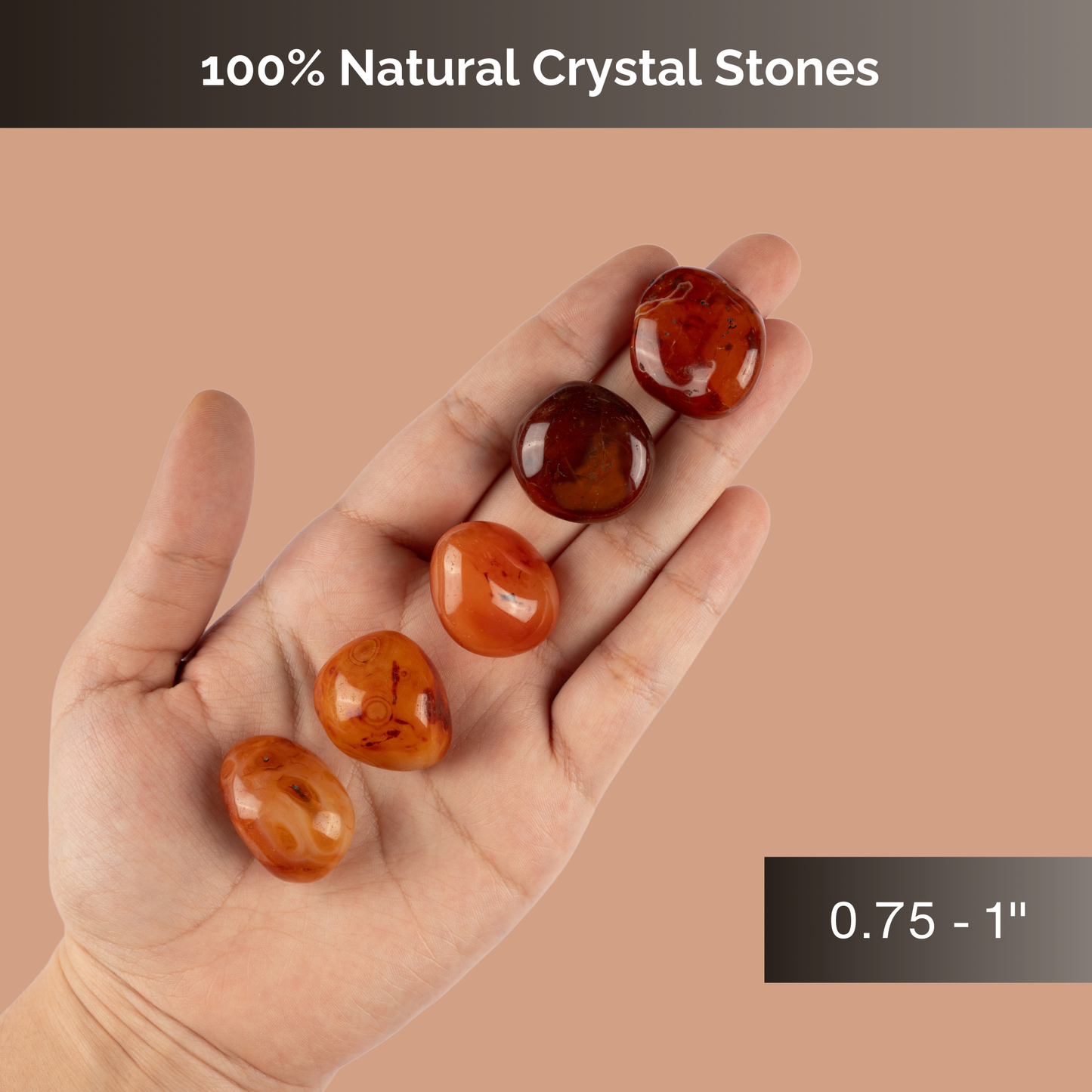 Carnelian Crystal Tumble Stone - Authentic Polished Stone for Meditation, Spiritual Gifts, Chakra Healing, Reiki, & Energy Work