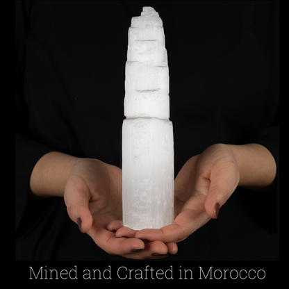 Selenite Towers, Mini Selenite Tower, Selenite, Charging Selenite, Charging Stone, Dream Stone, Crown Chakra, Meditation, 2.5", 4", 6" or 8"