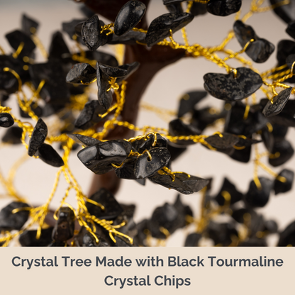 Black Tourmaline Crystal Tree of Life, Decorative Crystal Tree, Natural Healing Crystal Tree, Crystal Decor, Meditation and Housewarming gift